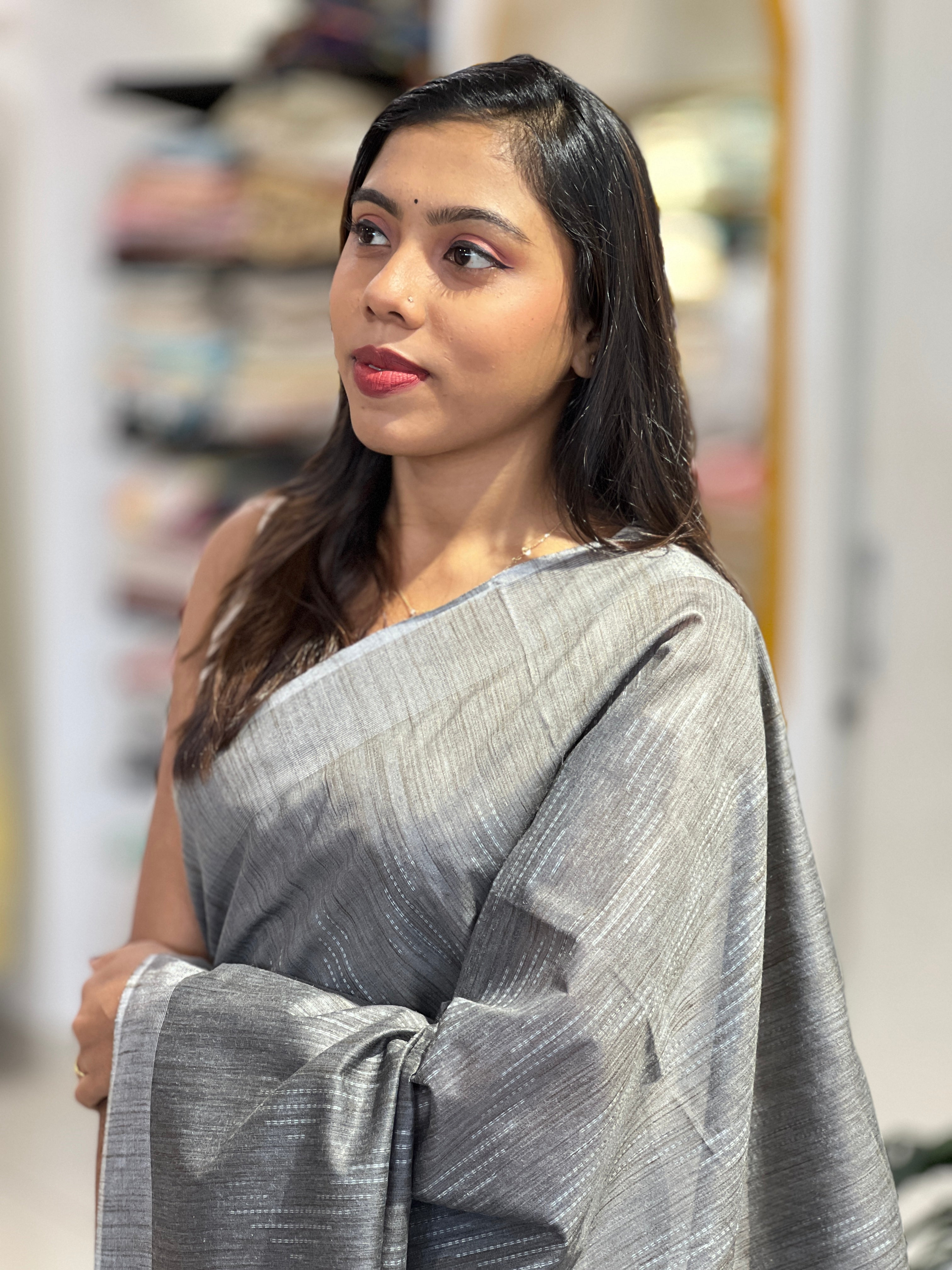 Thread Woven Semi Tussar Saree | PF1130