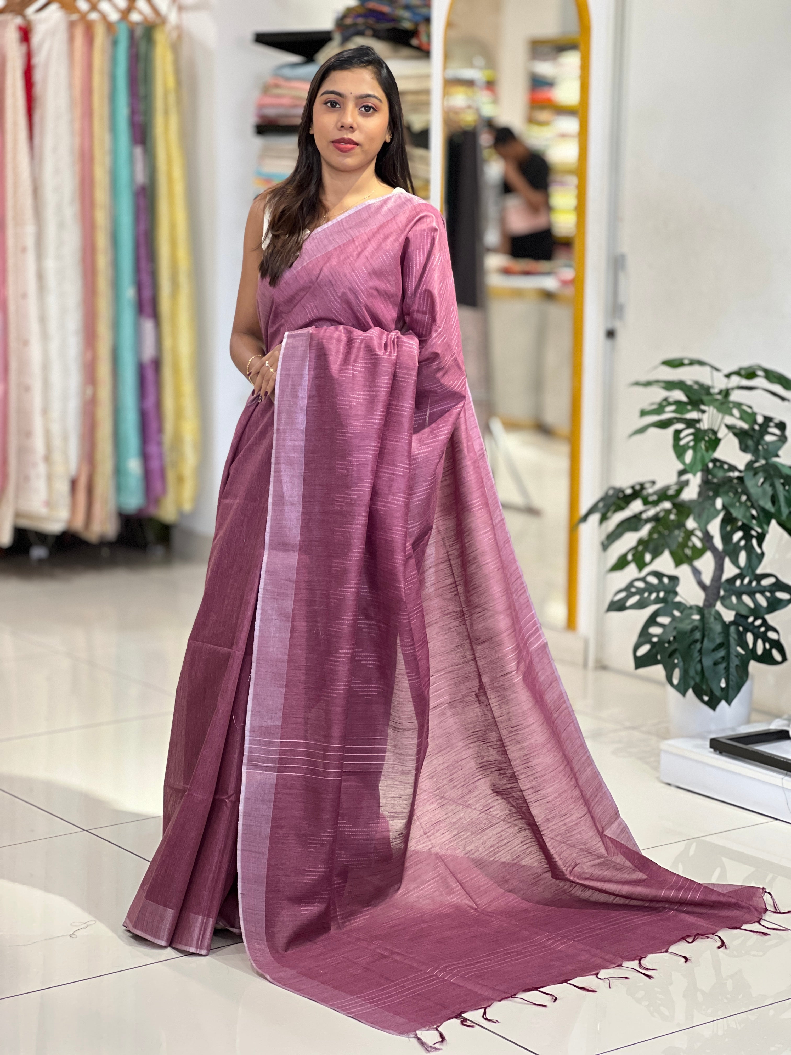 Thread Woven Semi Tussar Saree | PF1137