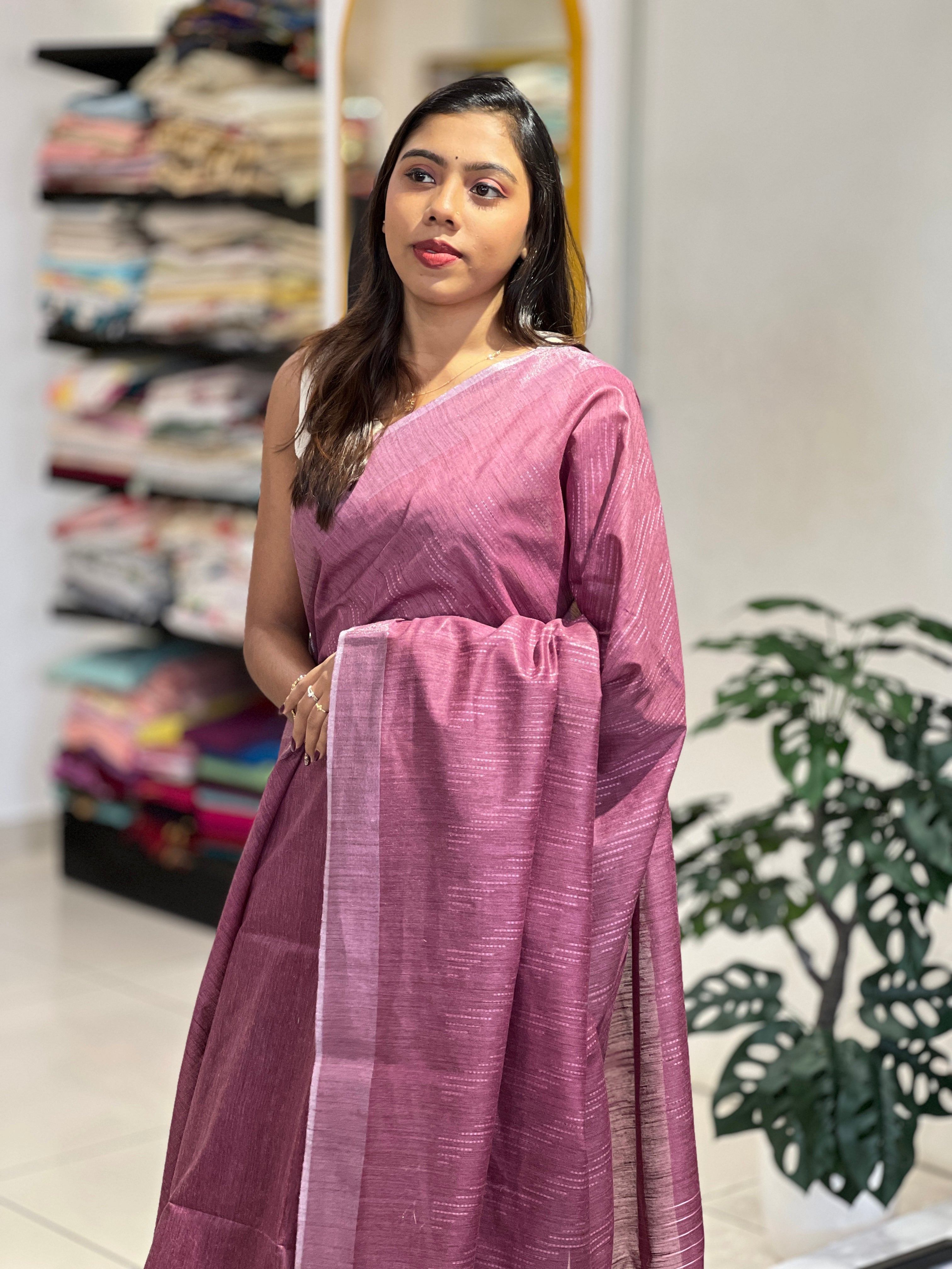 Thread Woven Semi Tussar Saree | PF1137