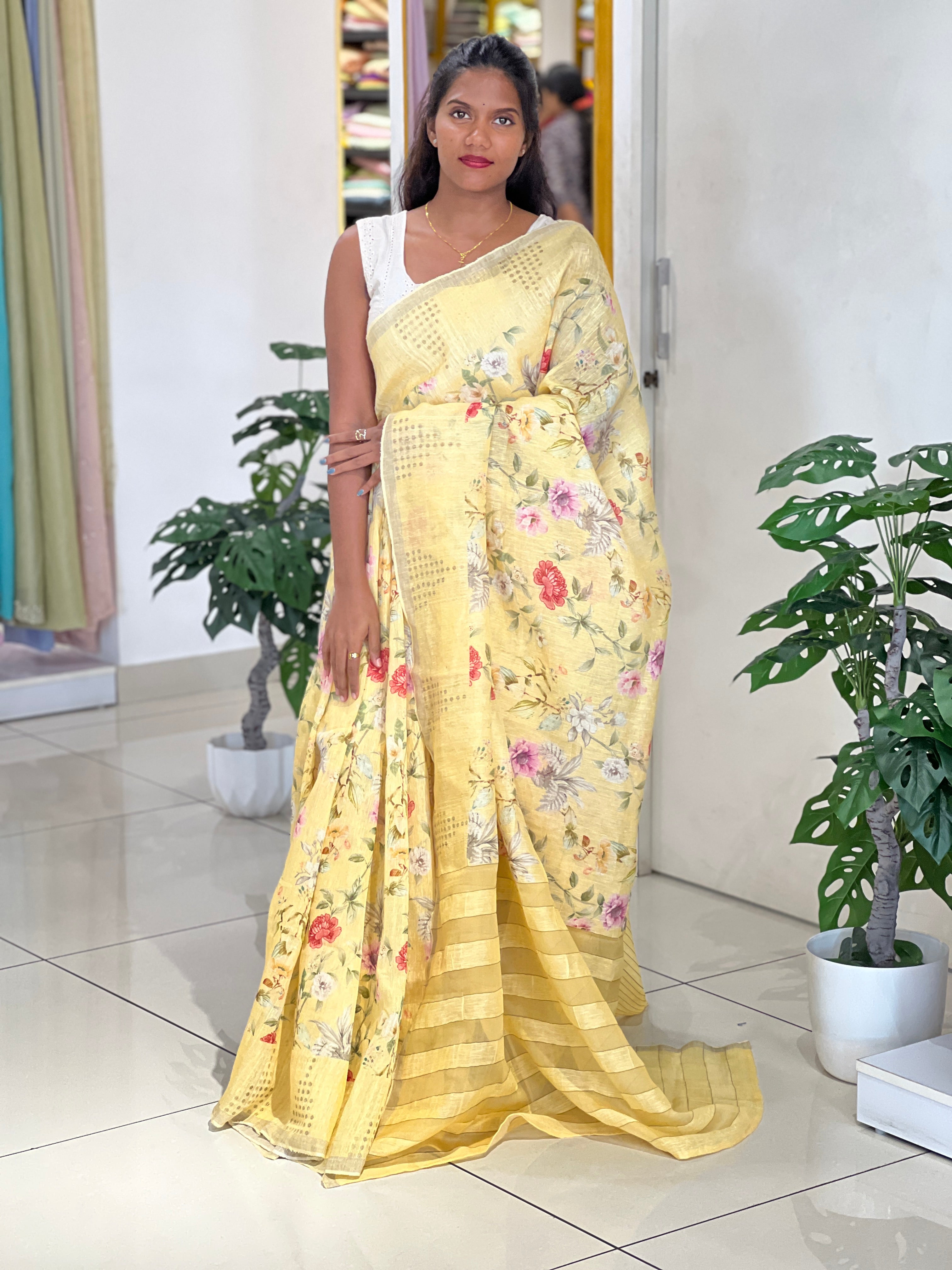 Digital Printed Geecha Tussar Saree | RGD753