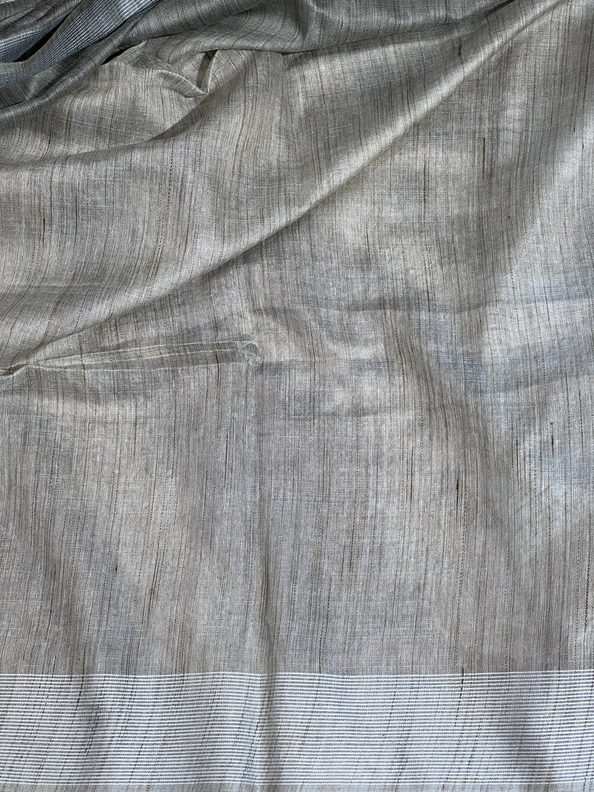 Machine Embroidery Bhagalpuri Linen Saree | NHH709