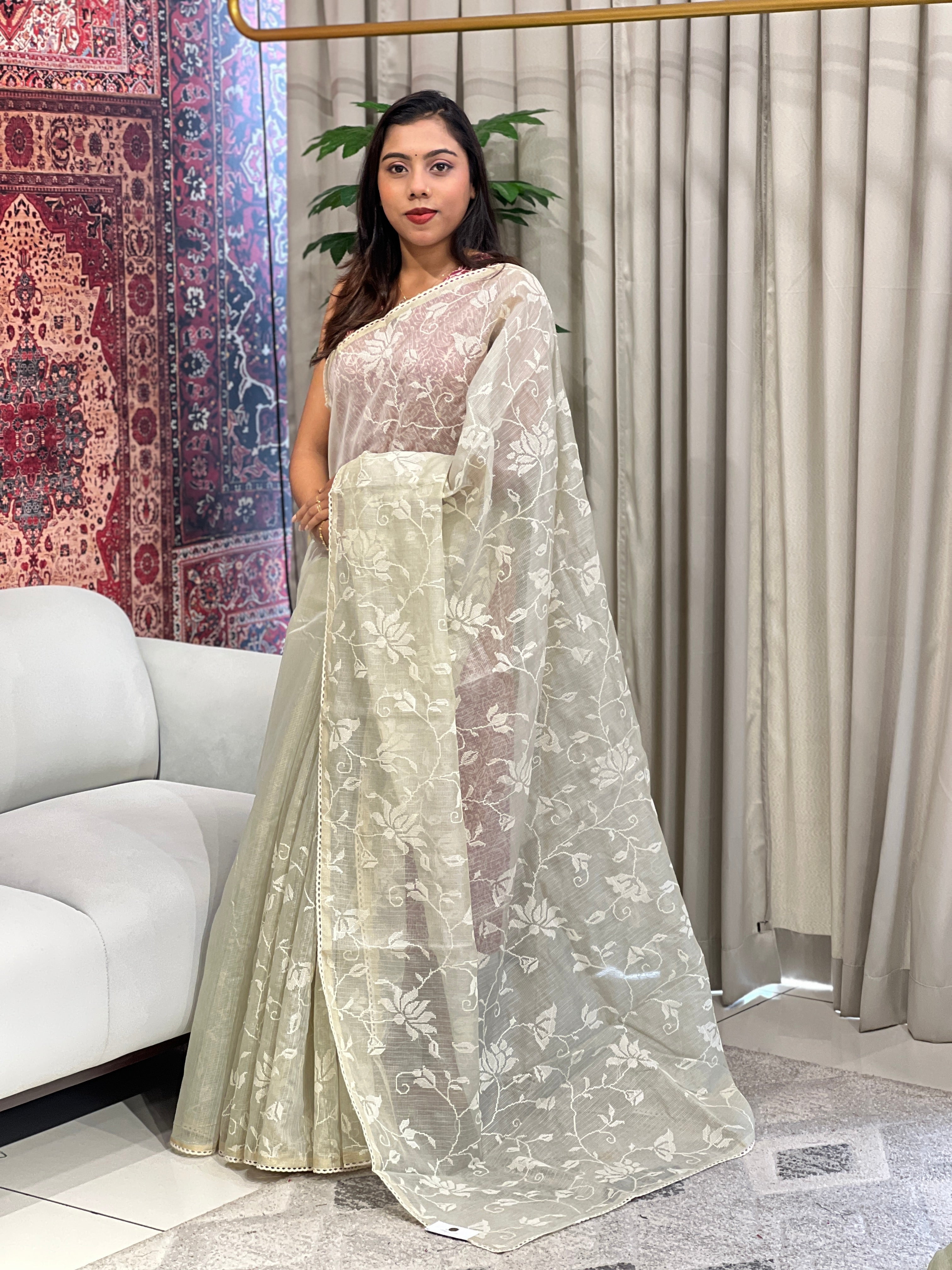 Machine Embroidery Detailed Kota Saree | BLD1671