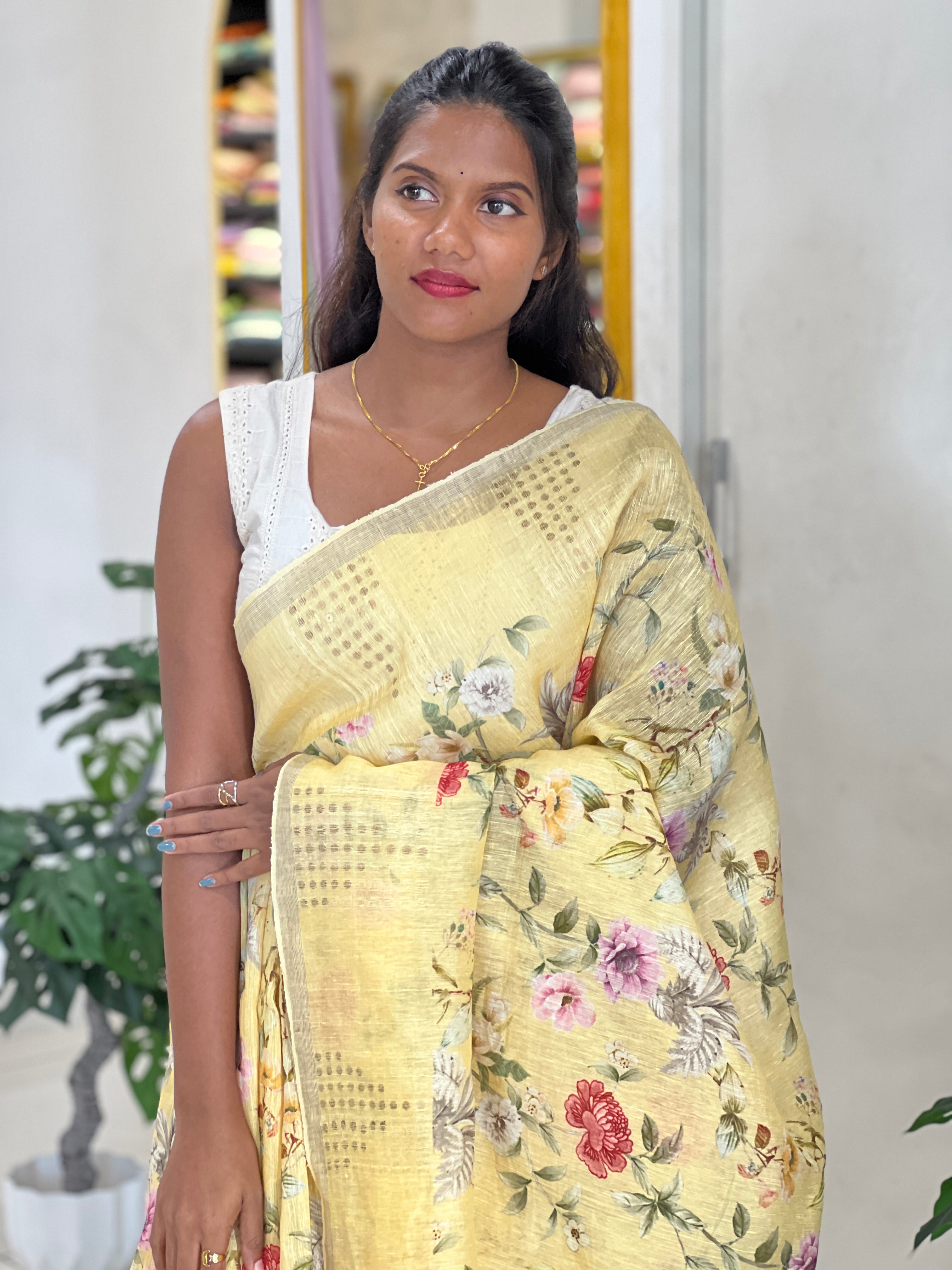 Digital Printed Geecha Tussar Saree | RGD753
