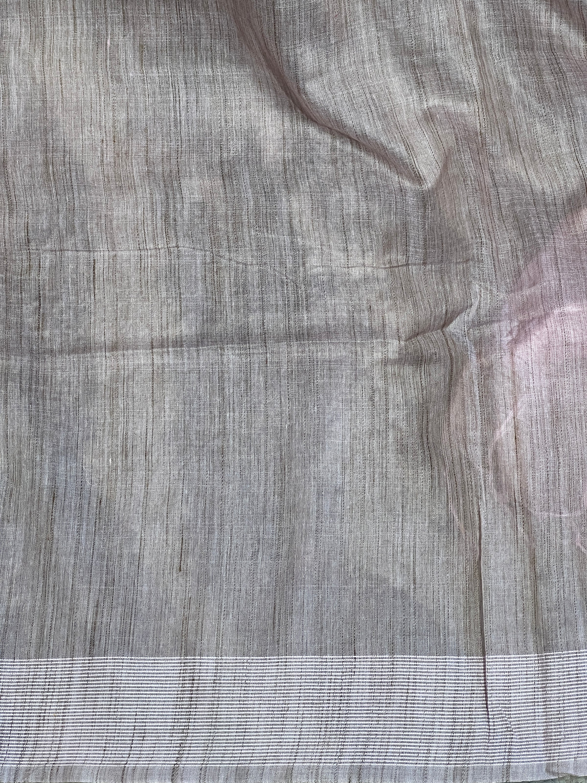 Machine Embroidery Bhagalpuri Linen Saree | NHH705