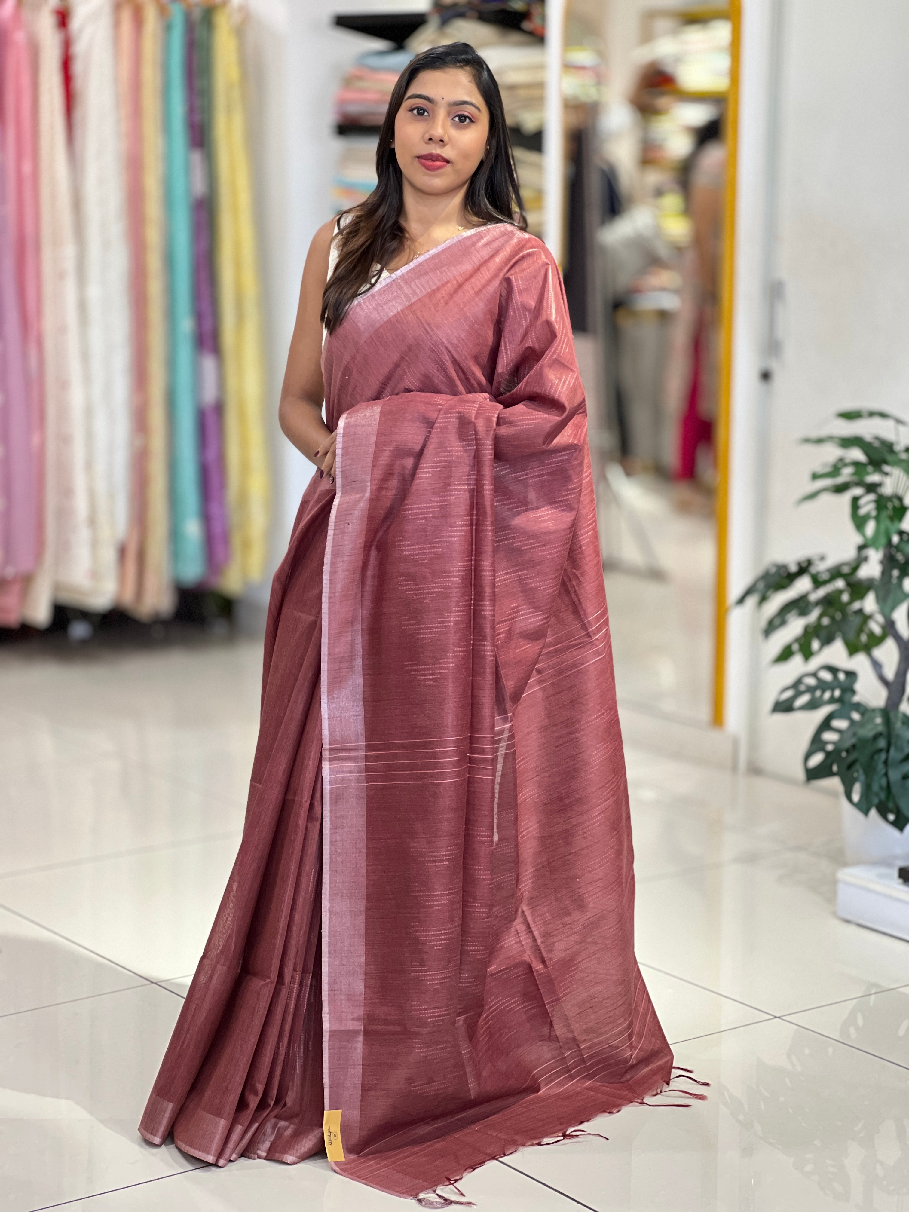 Thread Woven Semi Tussar Saree | PF1133