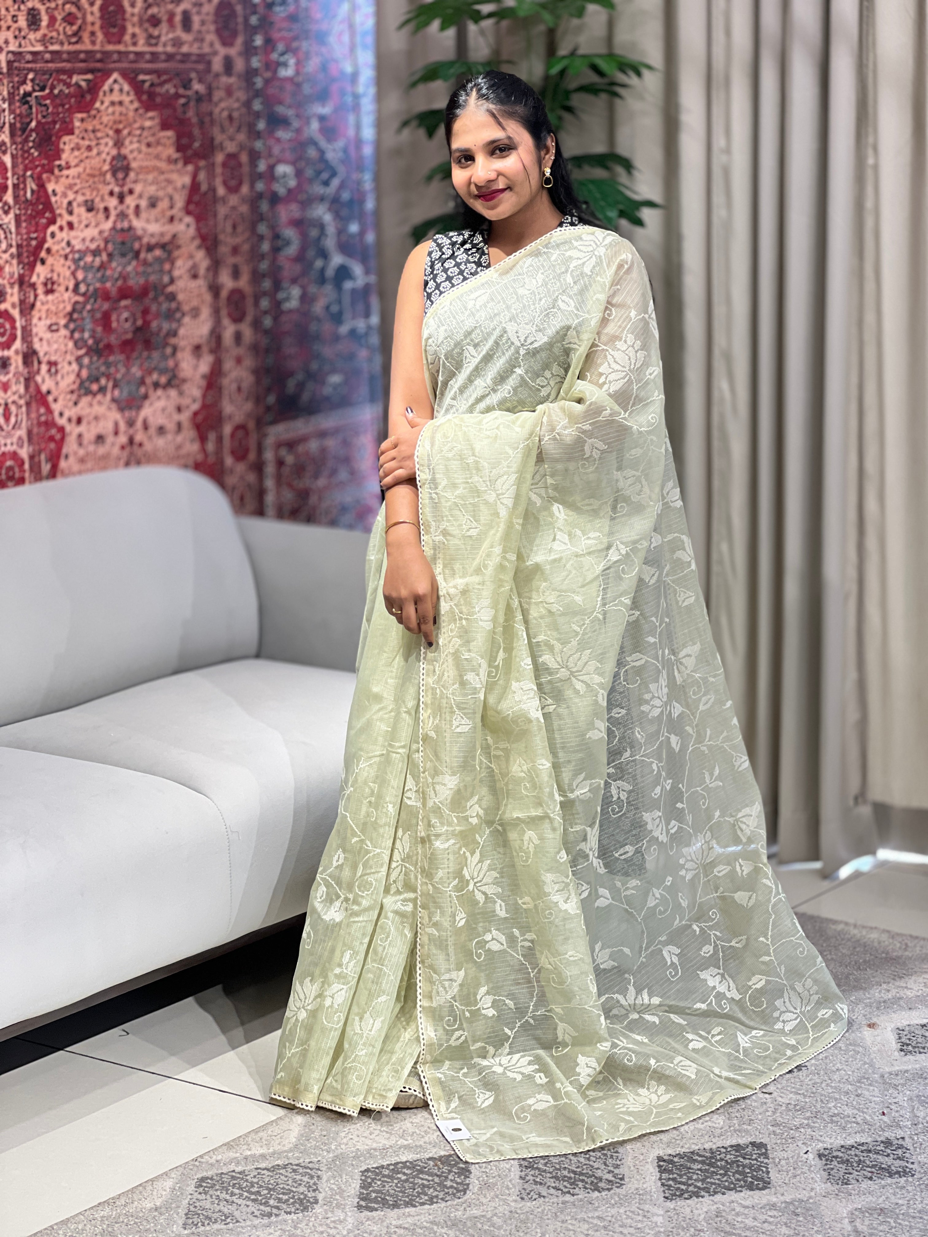 Machine Embroidery Detailed Kota Saree | BLD1669