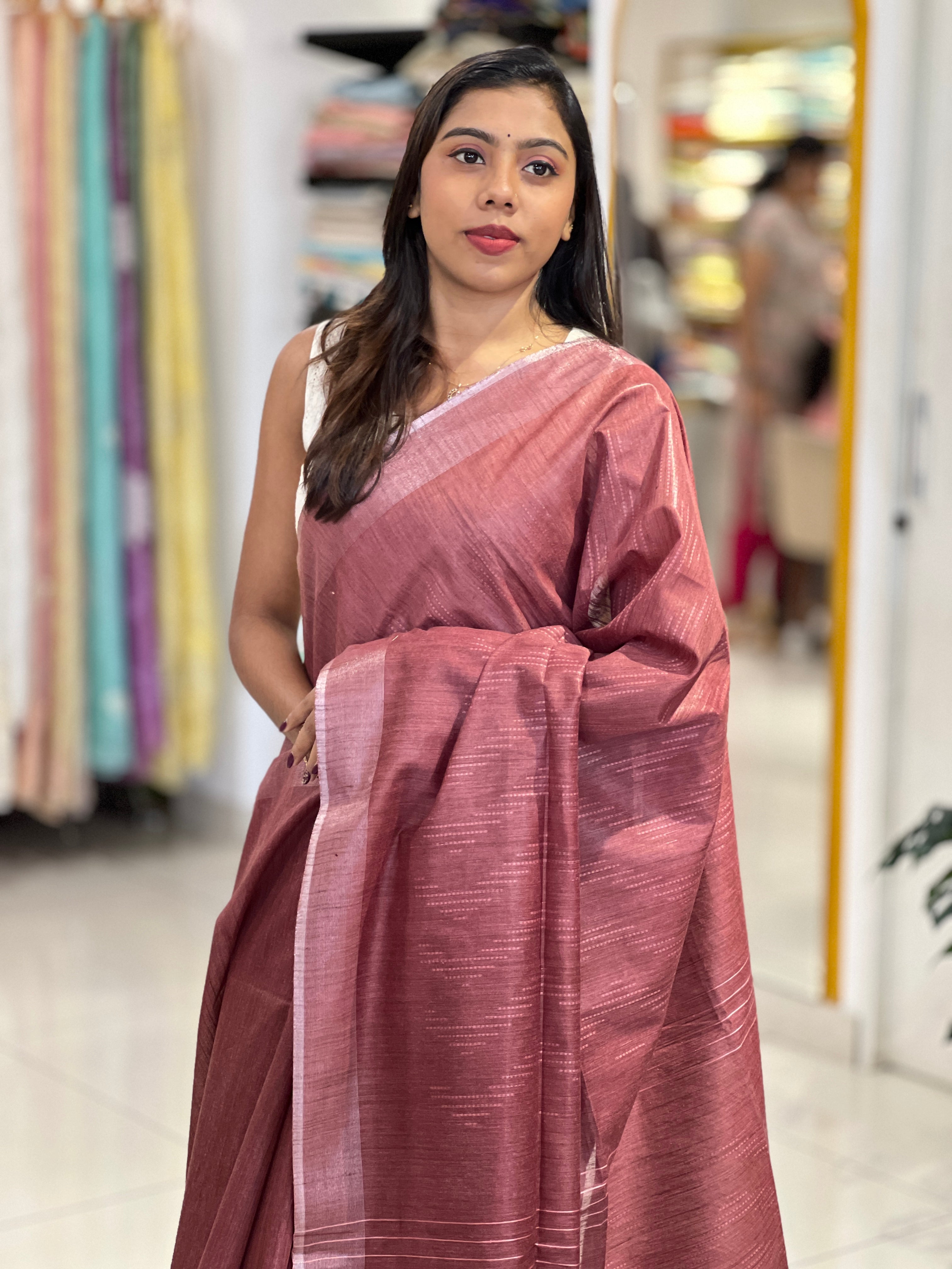 Thread Woven Semi Tussar Saree | PF1133