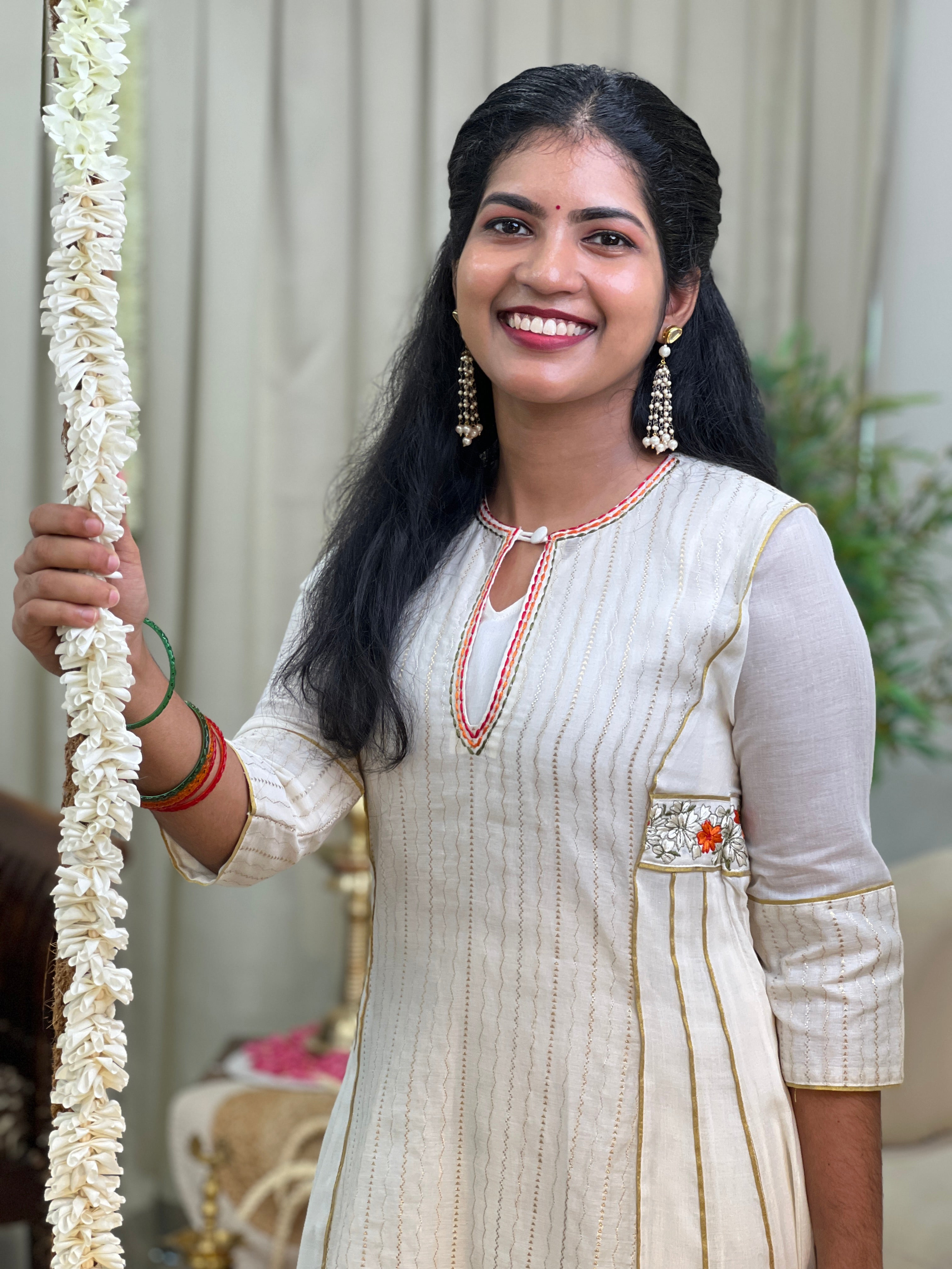 Kanakamulla Editz :-Floral Embroidered Anarkali Set (Un Stitched ) | OKM106