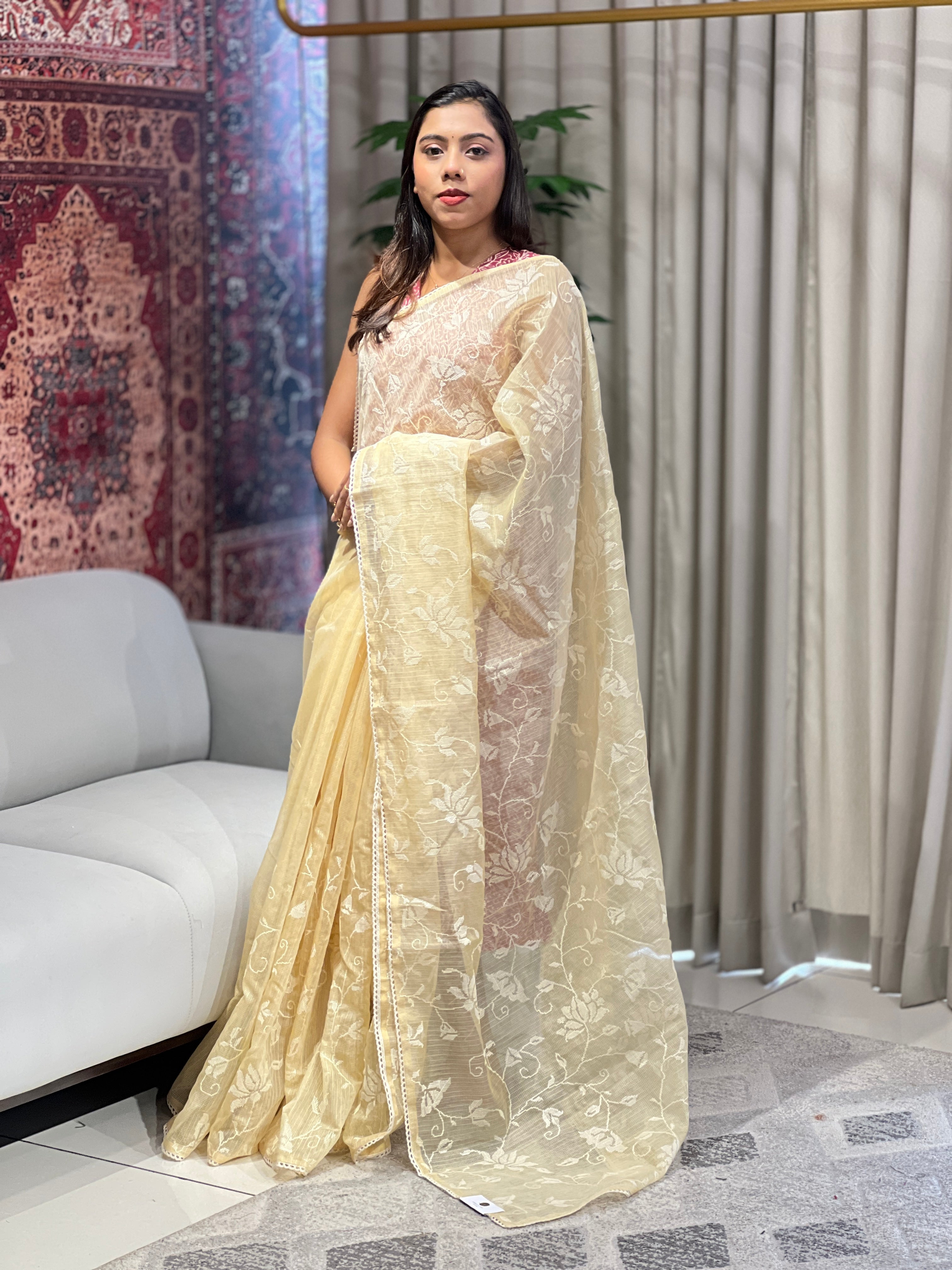 Machine Embroidery Detailed Kota Saree | BLD1668