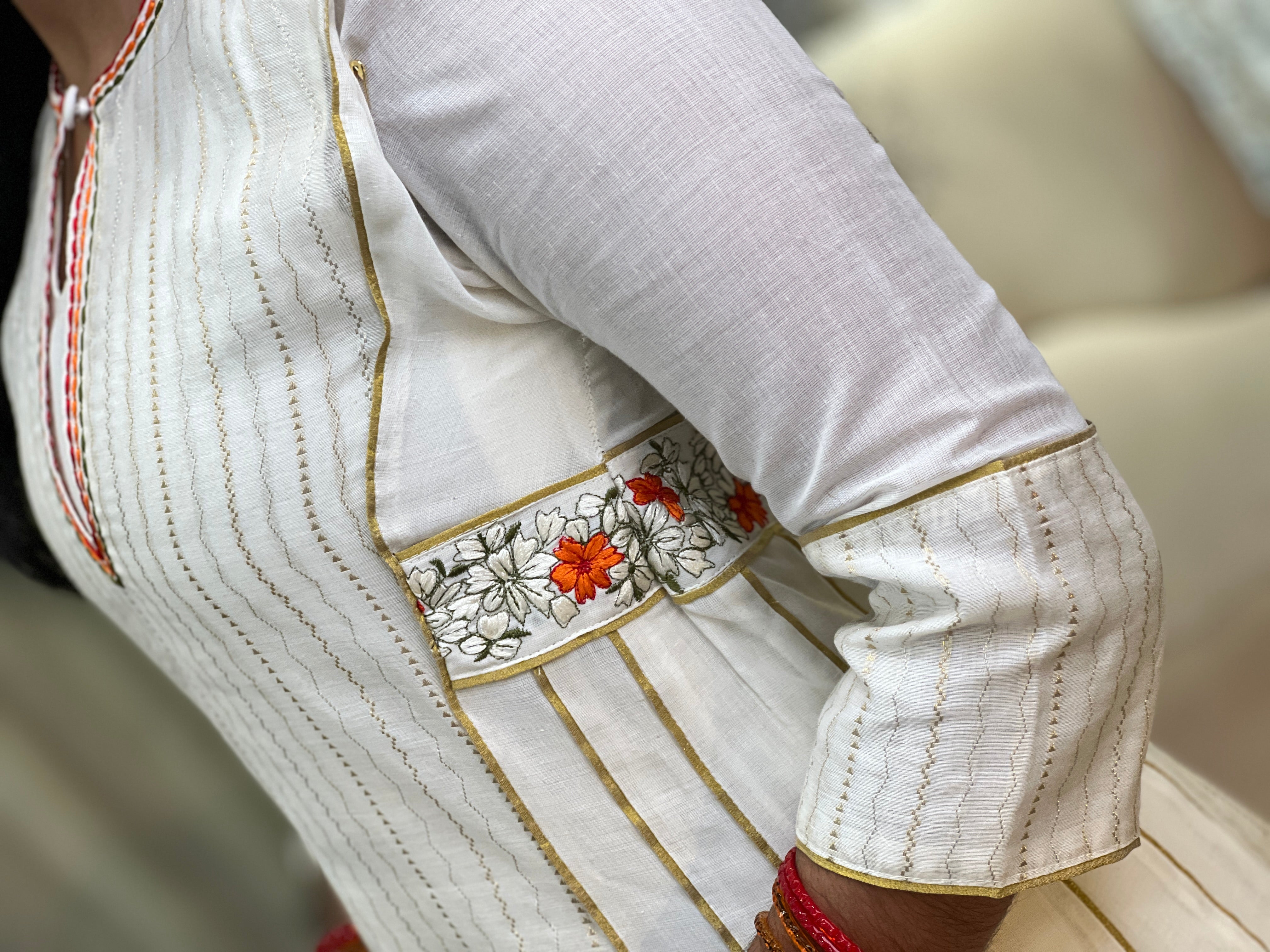 Kanakamulla Editz :-Floral Embroidered Anarkali Set (Un Stitched ) | OKM106