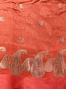 Paisley Patterned Chanderi Finish Saree | NN141