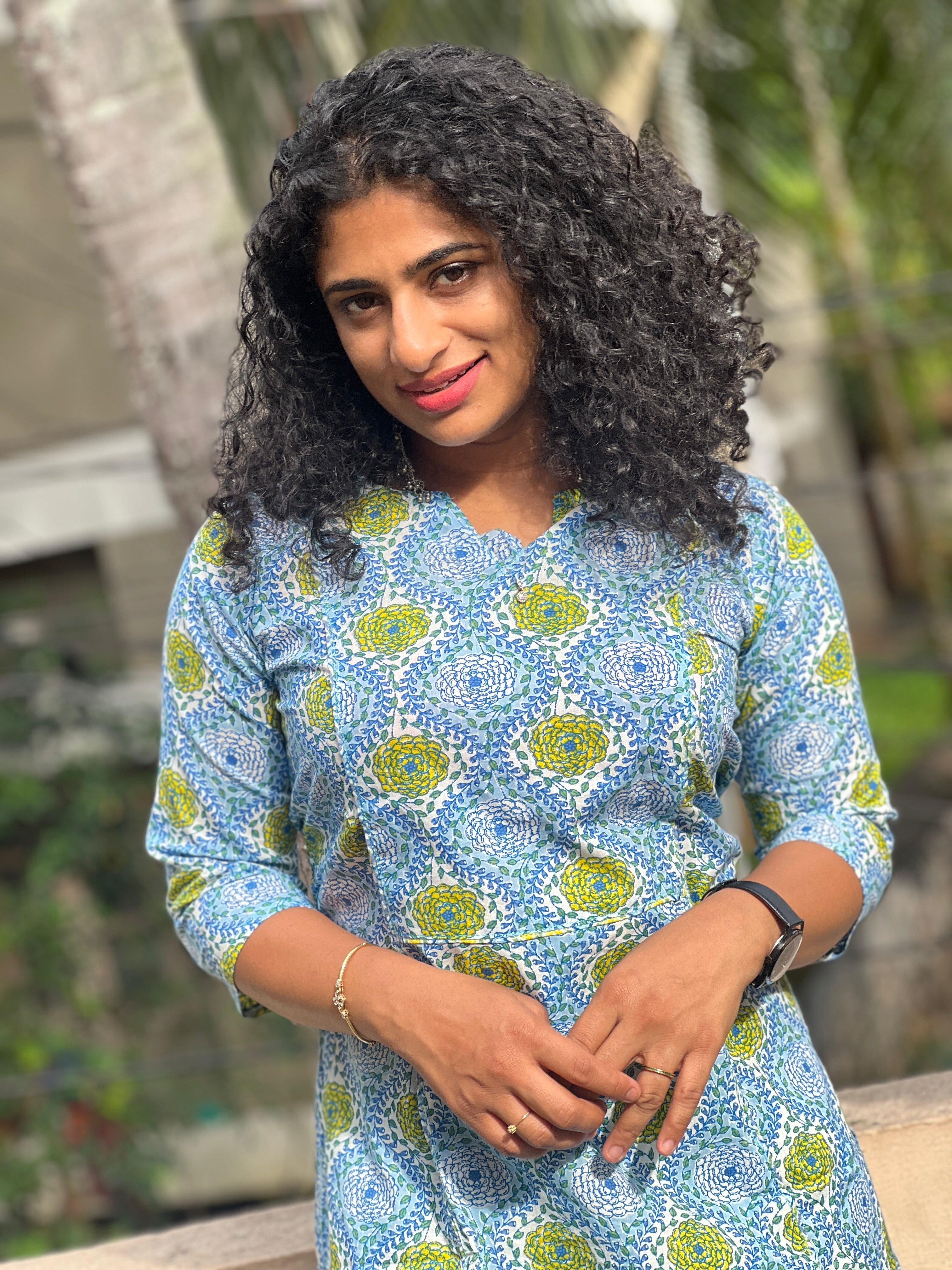 Screen Printed Cotton Kurta Set | OS297