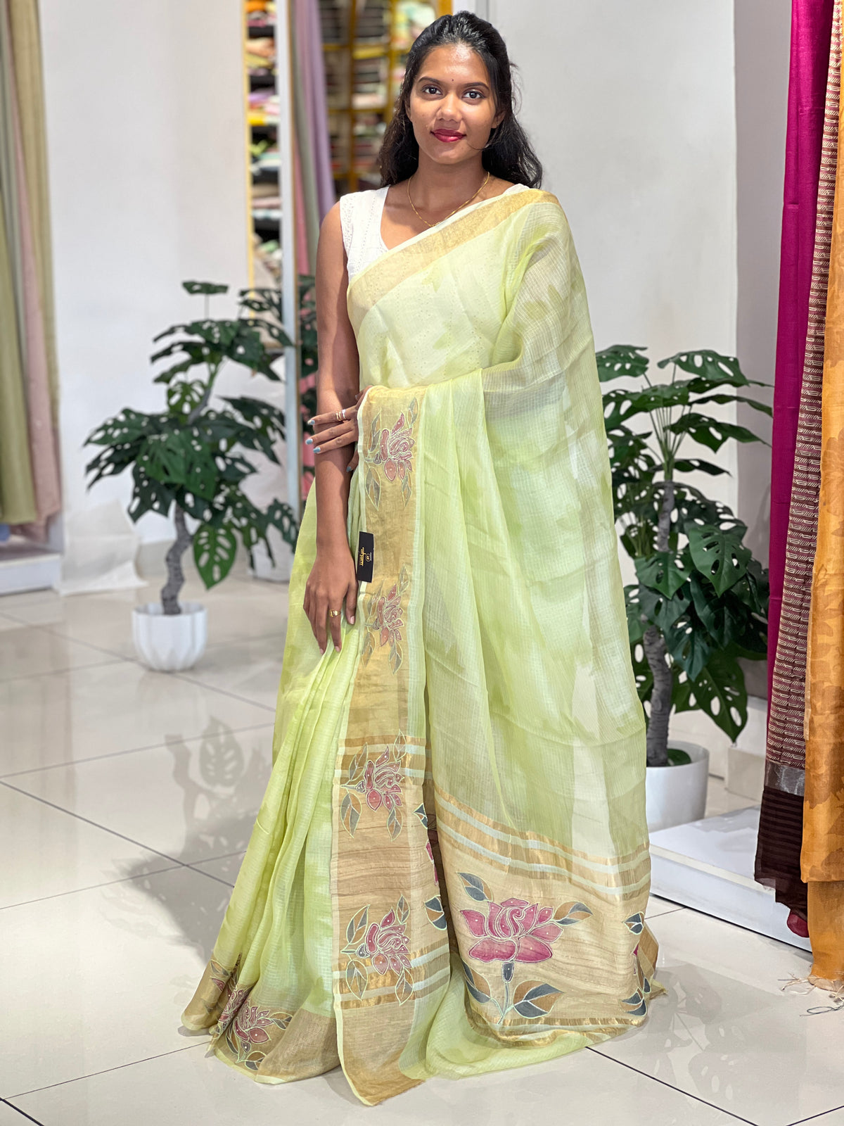 Digital Printed Tussar Silky Kota Saree | SBS1473