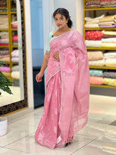 Jamdani Weaving Linen Finish Saree | RP714