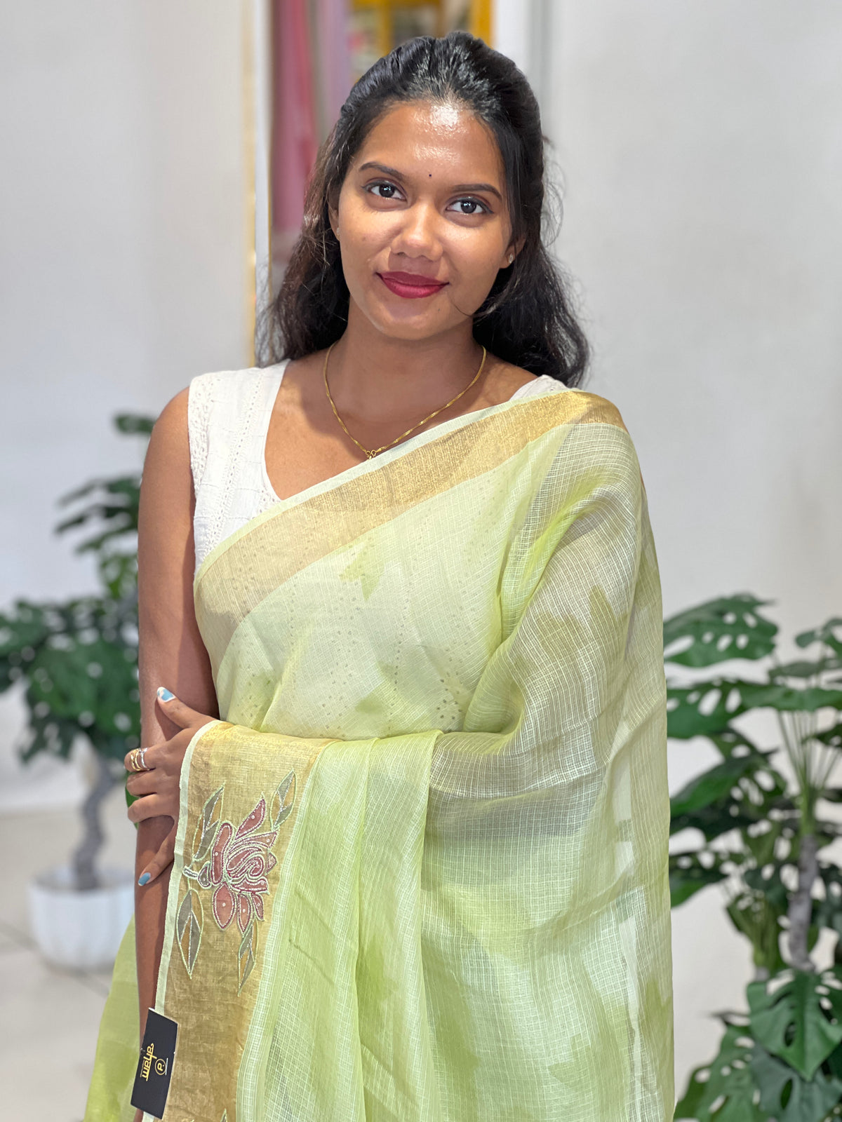 Digital Printed Tussar Silky Kota Saree | SBS1473