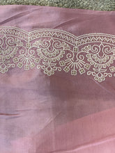 Point Embroidery Pattern Tussar Finish Saree | SUN171