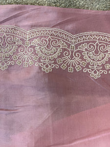 Point Embroidery Pattern Tussar Finish Saree | SUN171