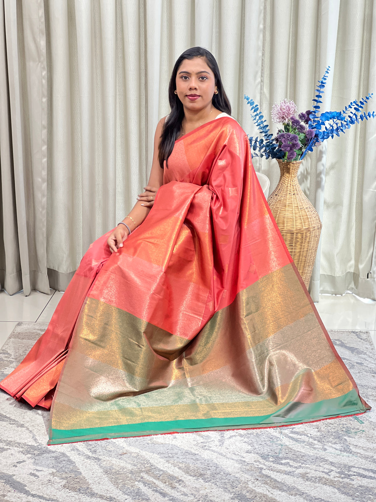 Buta Patterned Semi Silk Saree | DN826