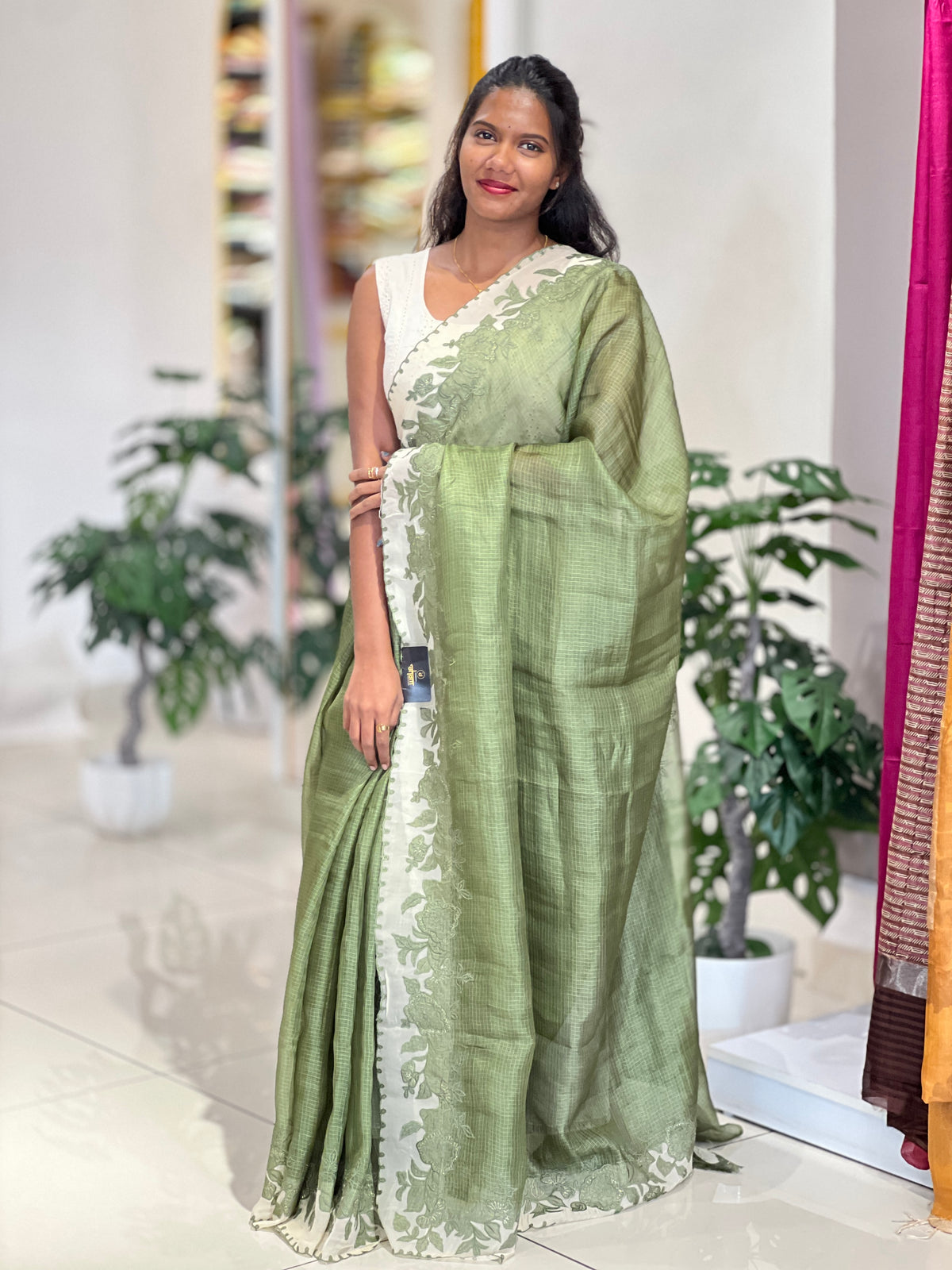 Patchwork Detailed Tussar Silky Kota Saree | SBS1474