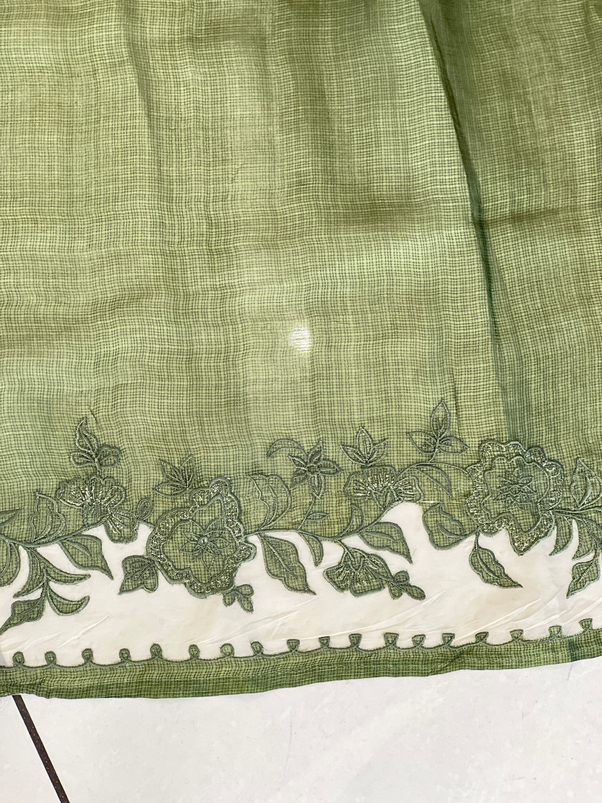 Patchwork Detailed Tussar Silky Kota Saree | SBS1474