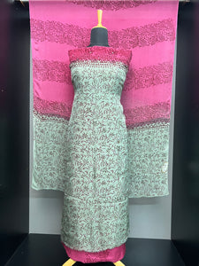 Print With Nalgonda Mirror Detailed Organza Salwar Set | SF1239