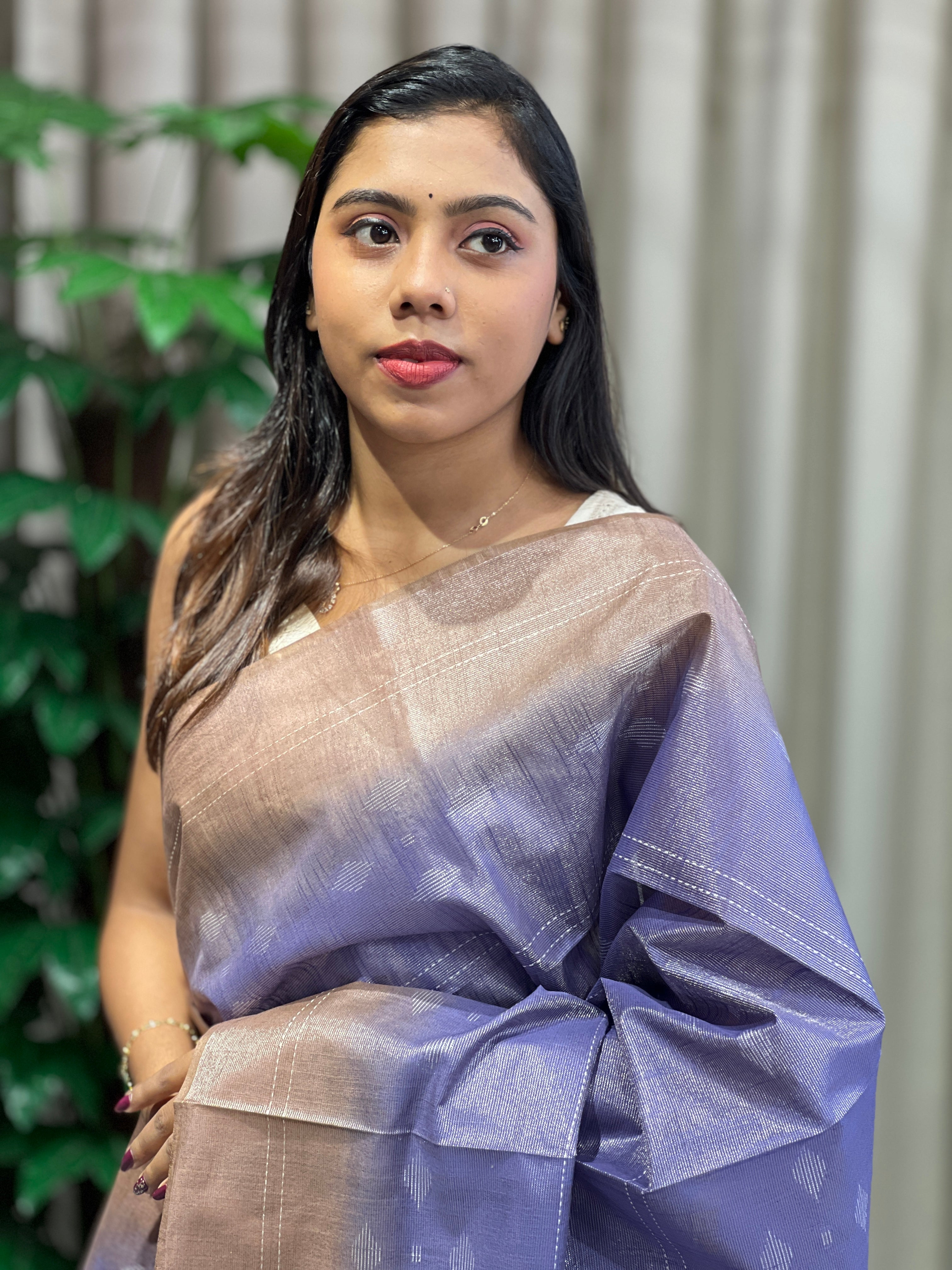 Thread Weaved Tussar Finish Saree | PF1142