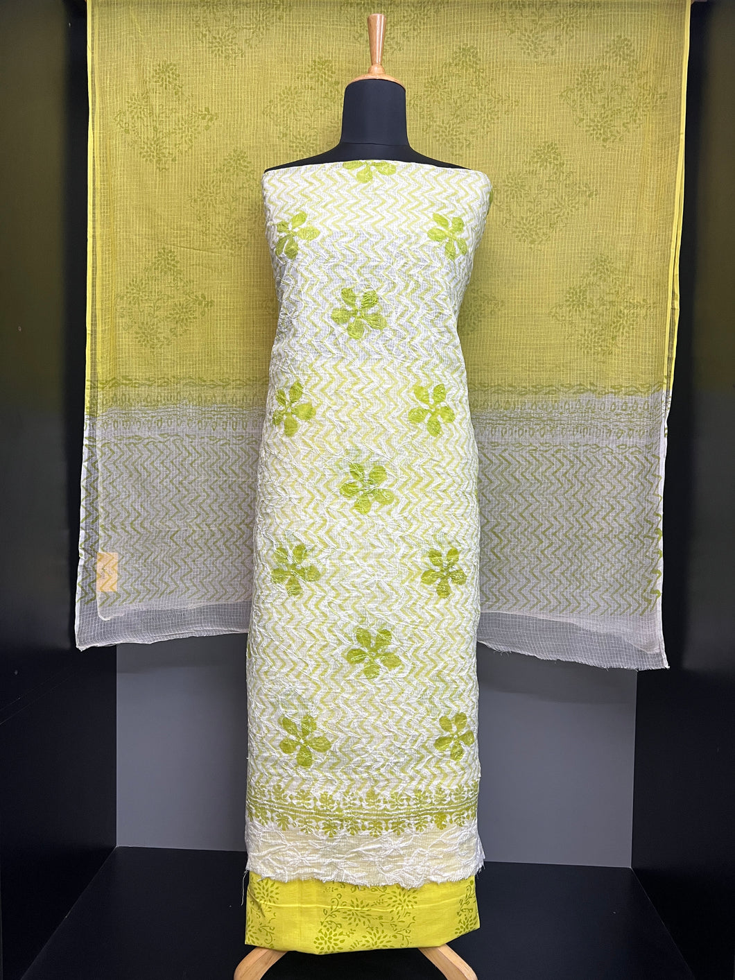 Floral and Zig Zag Printed Tepchi Kota Salwar Set | SF1205