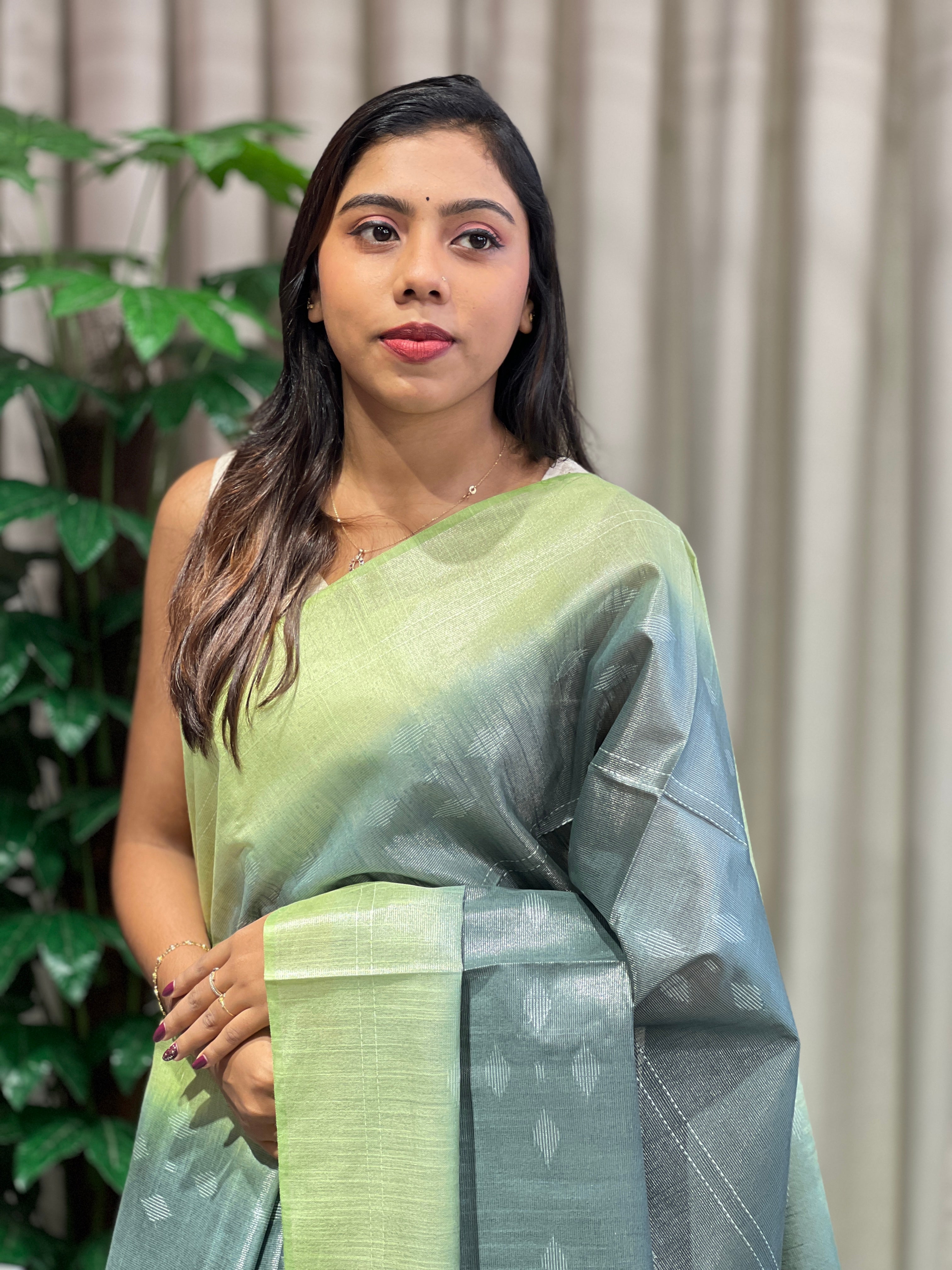 Thread Weaved Tussar Finish Saree | PF1144