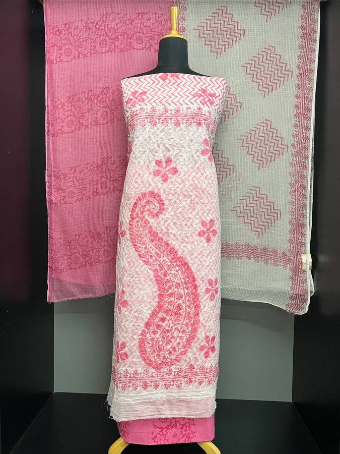 Floral and Zig Zag Printed Tepchi Kota Salwar Set | SF1204