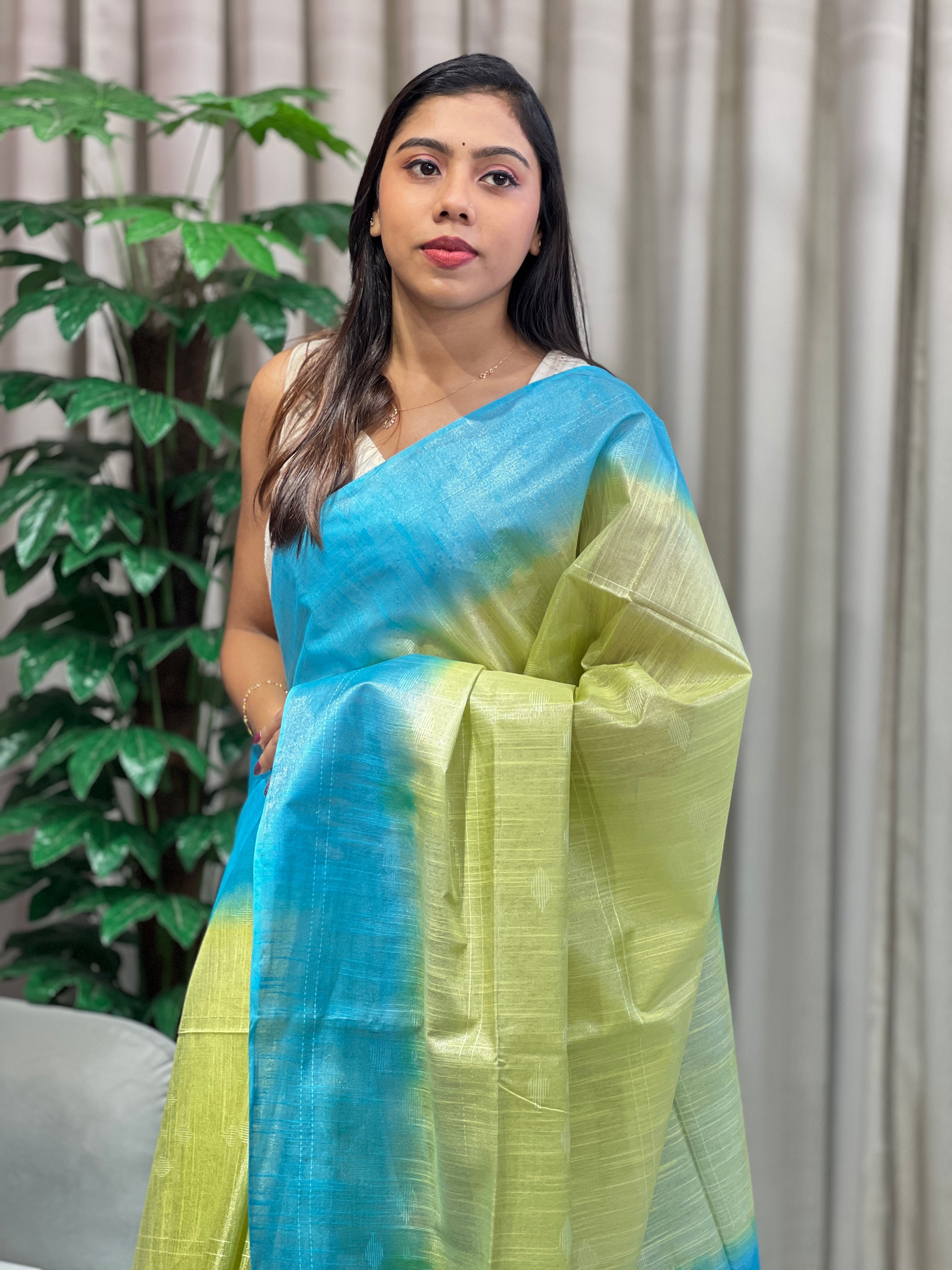 Thread Weaved Tussar Finish Saree | PF1141