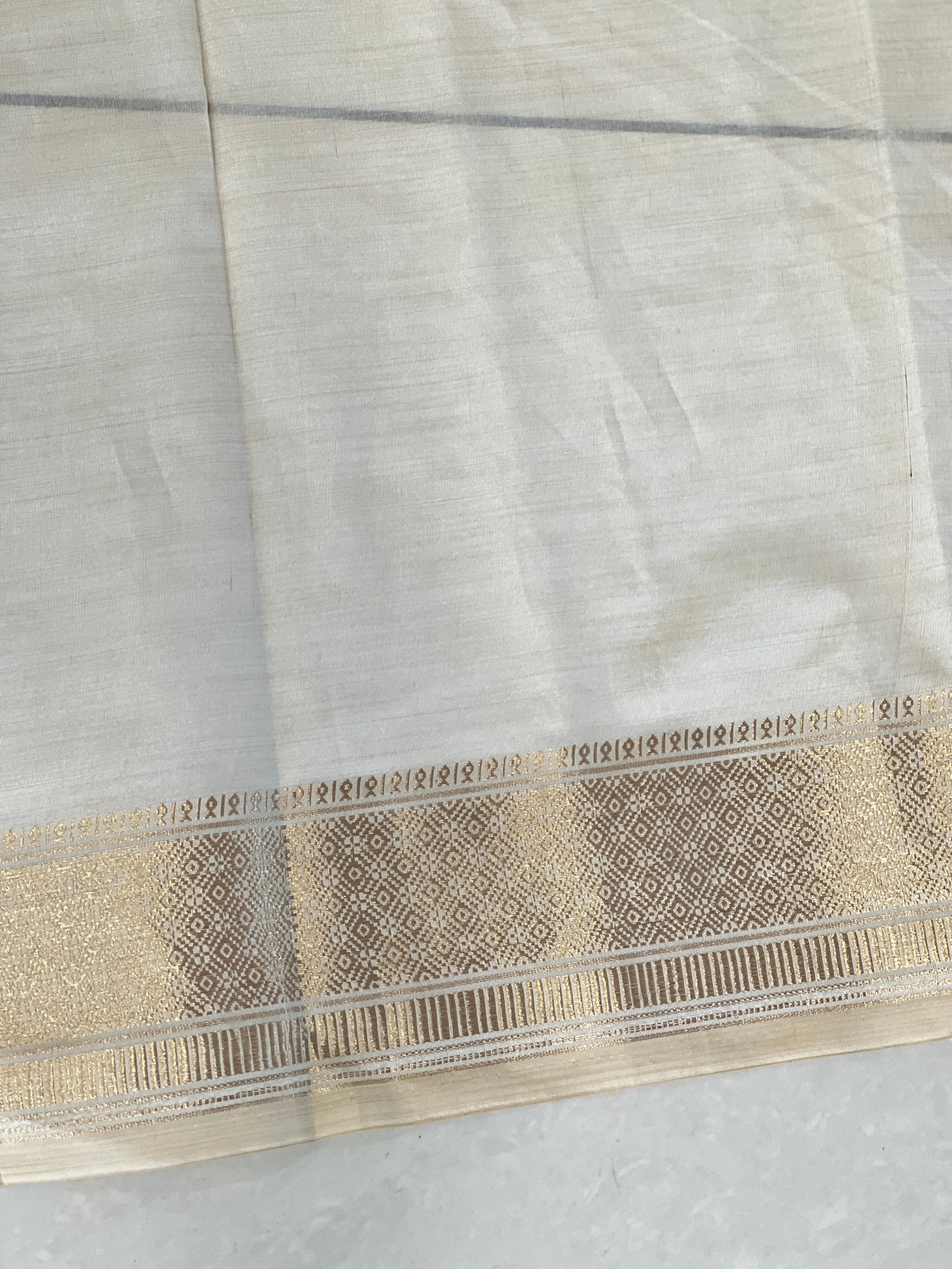Zari Border Semi Tussar Saree | SSN237