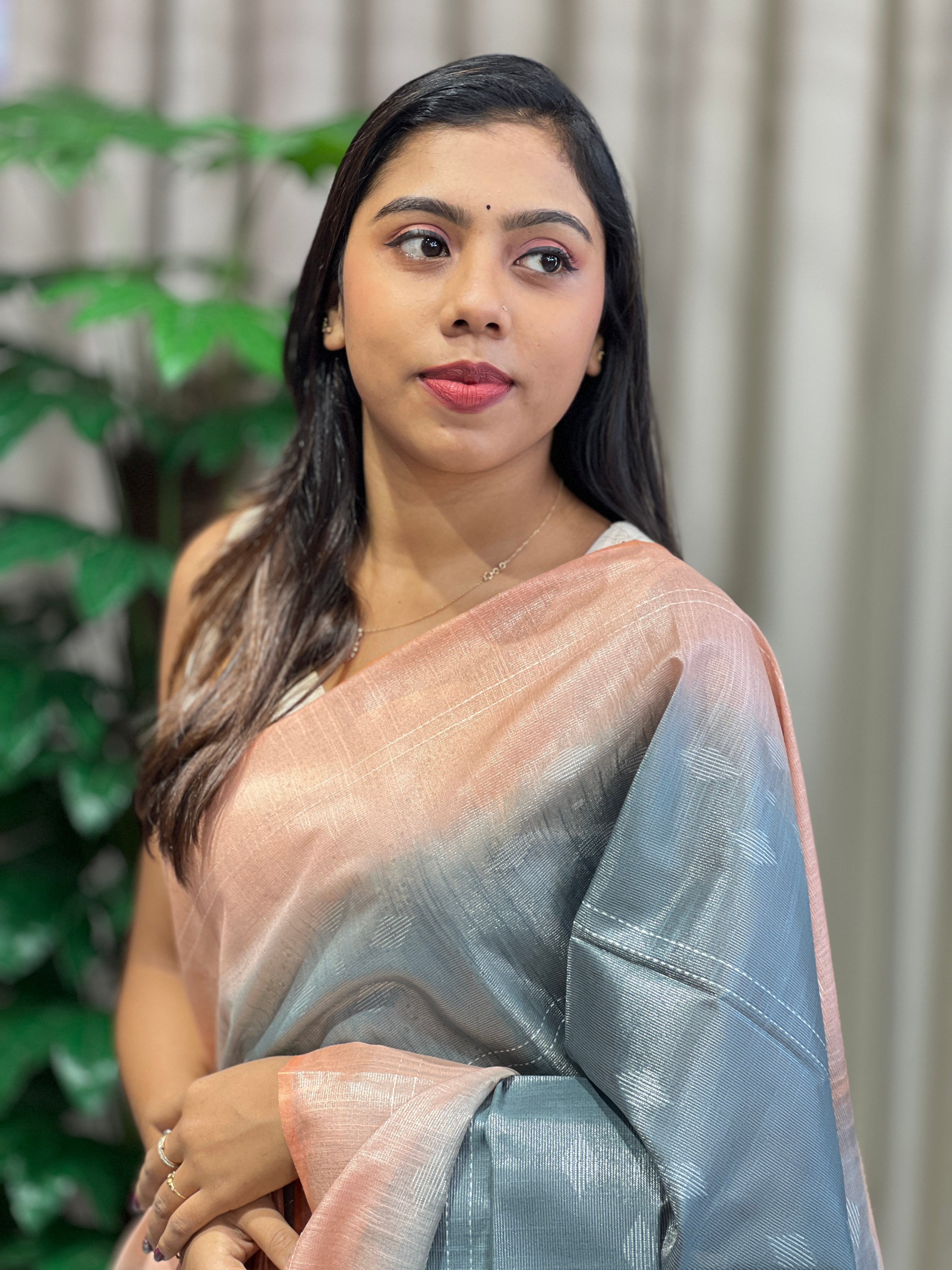 Thread Weaved Tussar Finish Saree | PF1146