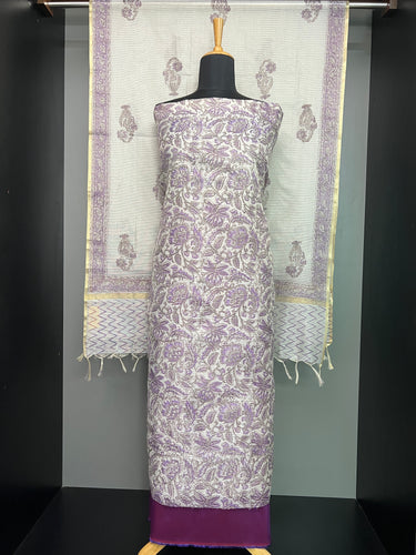 Digital Printed Floral Jaal Patterned Silky kota Salwar Set | SW2238