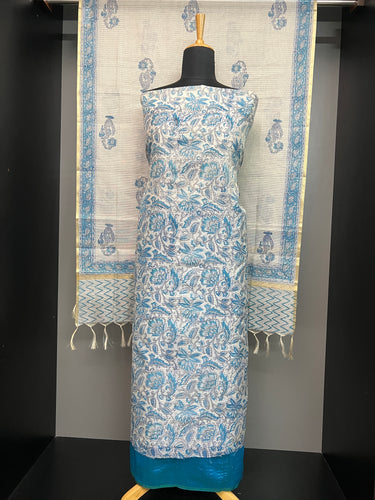 Digital Printed Floral Jaal Patterned Silky kota Salwar Set | SW2240