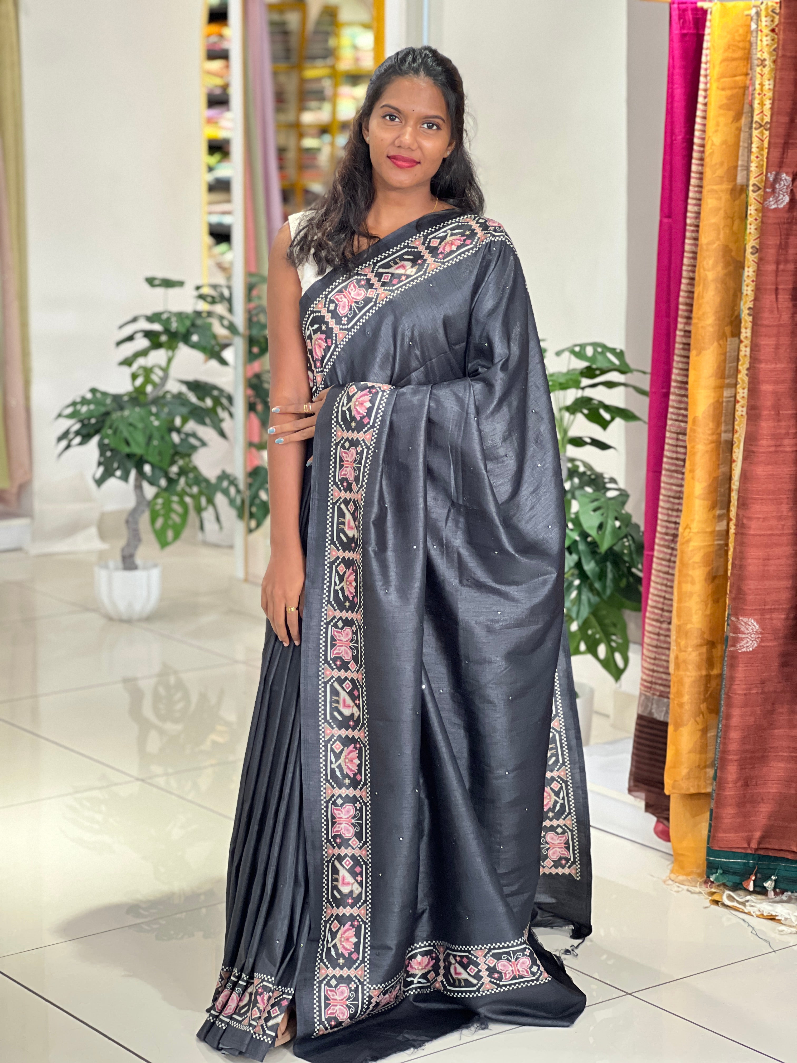 Digital Printed Semi Tussar Saree | SSN381