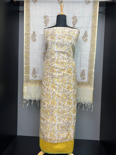 Digital Printed Floral Jaal Patterned Silky kota Salwar Set | SW2237