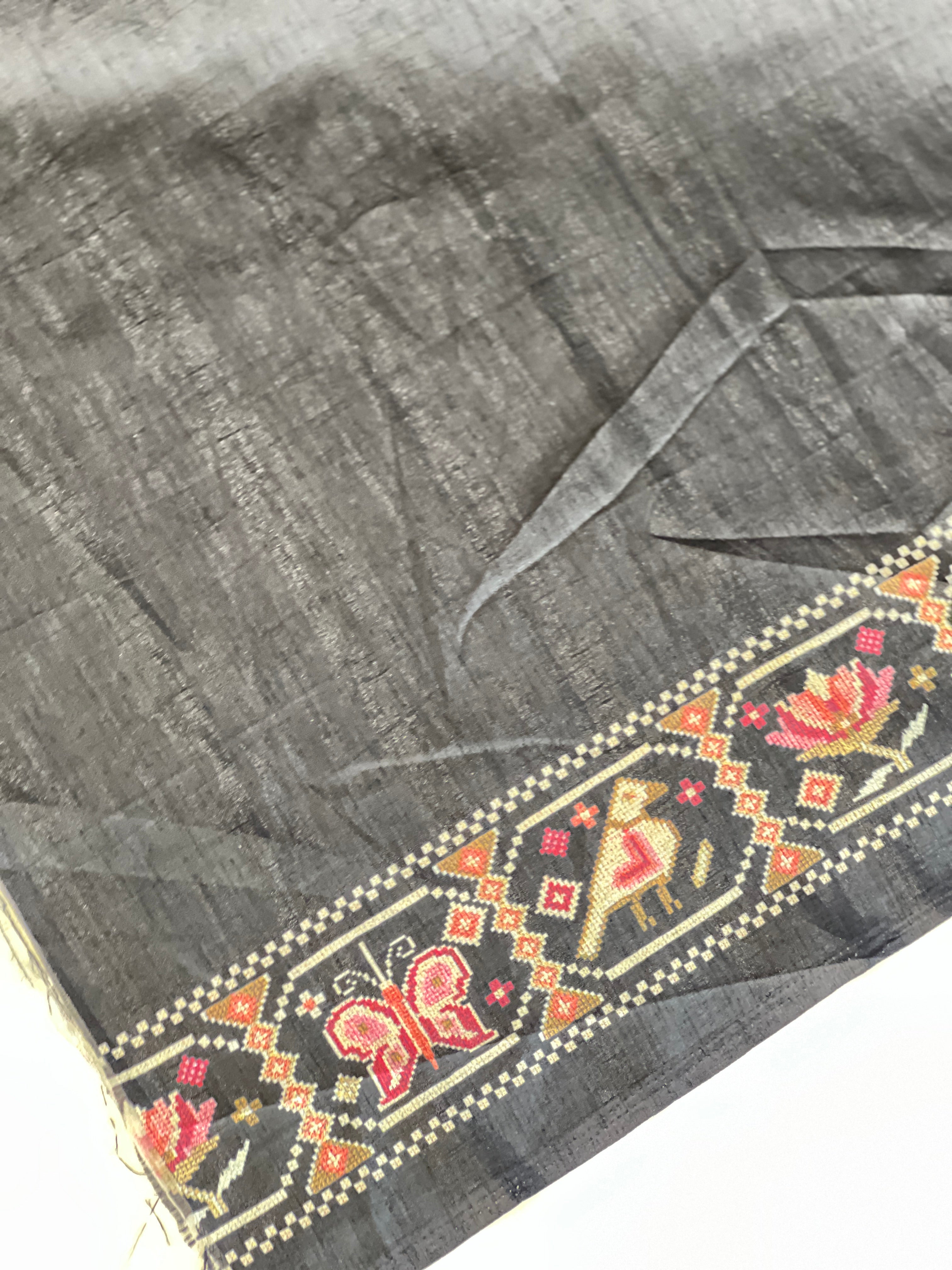 Digital Printed Semi Tussar Saree | SSN381