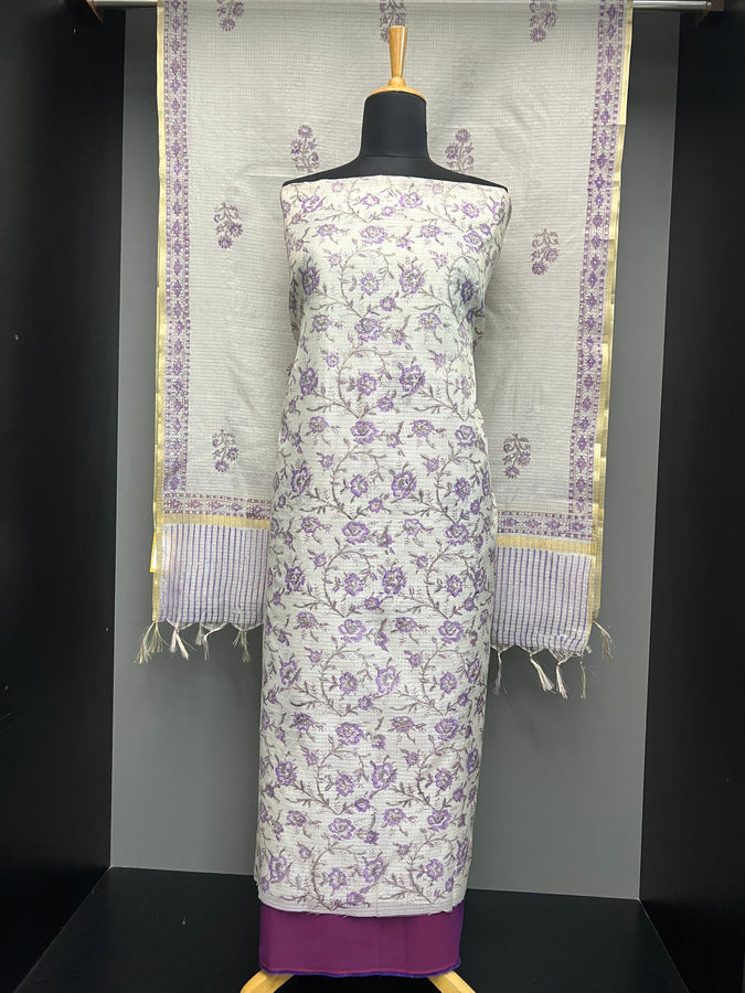 Digital Printed Floral Patterned Silky kota Salwar Set | SW2241