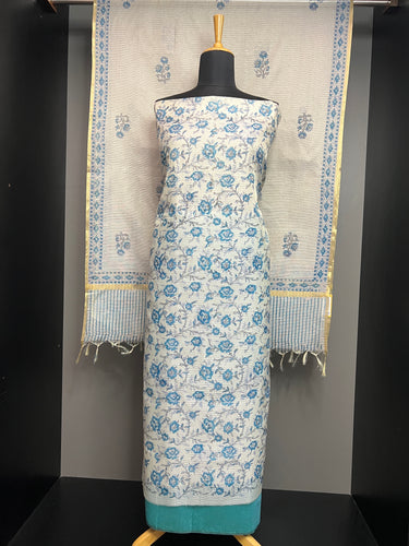 Digital Printed Floral Patterned Silky kota Salwar Set | SW2243