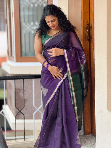 Temple Border Pattern Cotton Silk Saree | KTS154