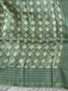 Screen Printed Tussar Saree | YNG403