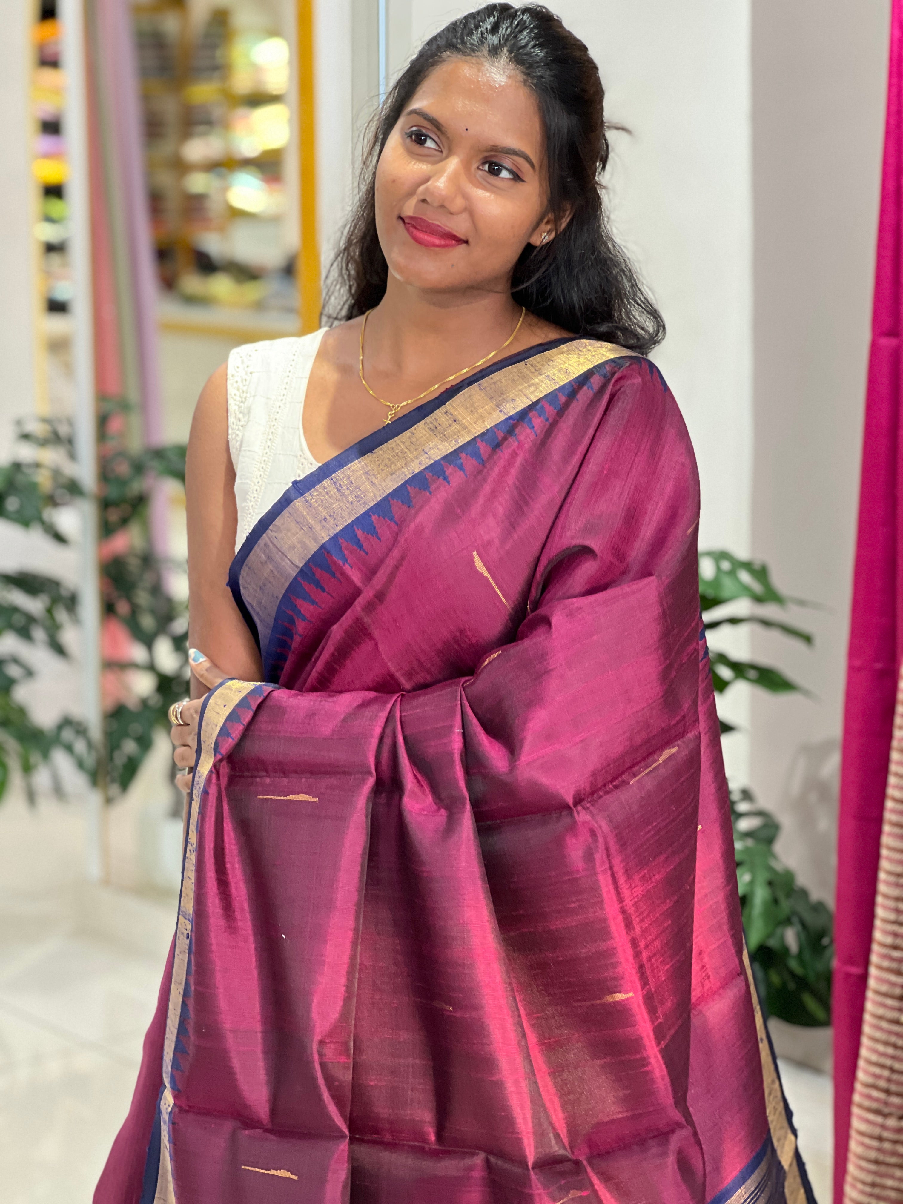 Zari Woven Raw Silk Saree | HS1338