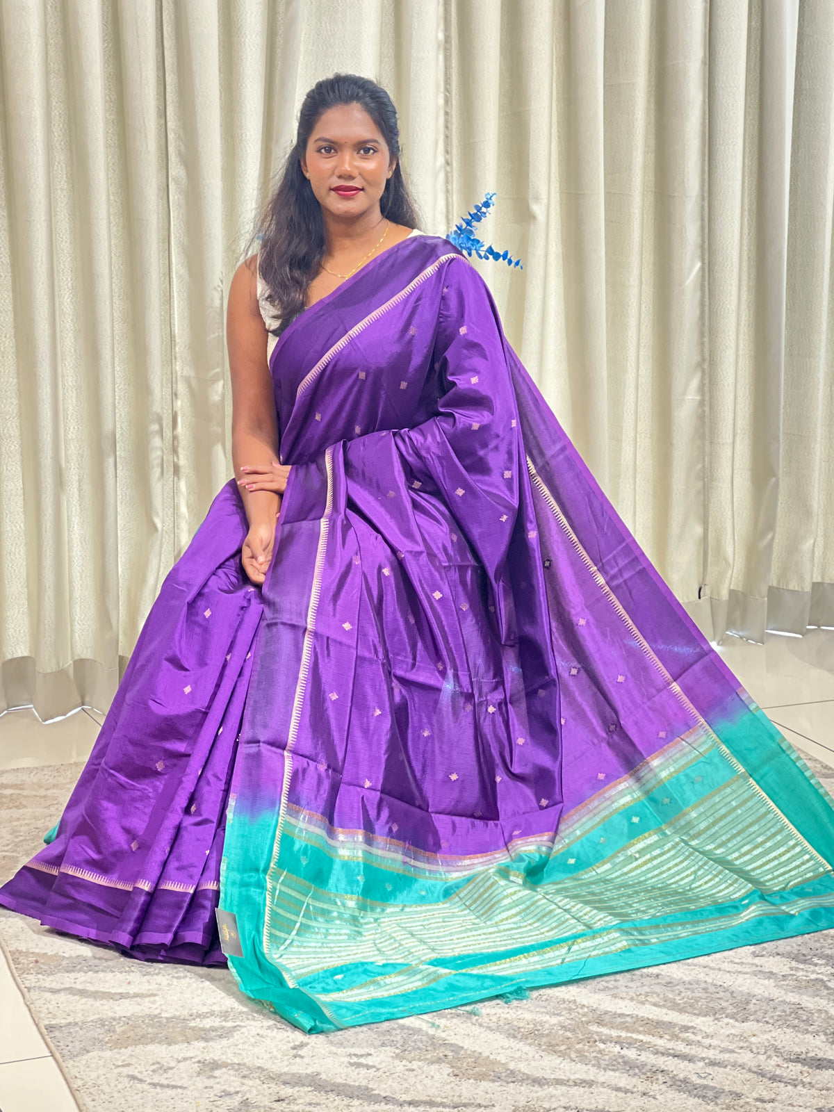 Buta Patterned Semi Silk Saree | PET103