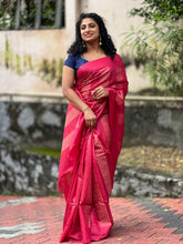 Honey Comb Design Bhagalpuri Linen Saree | NHH192