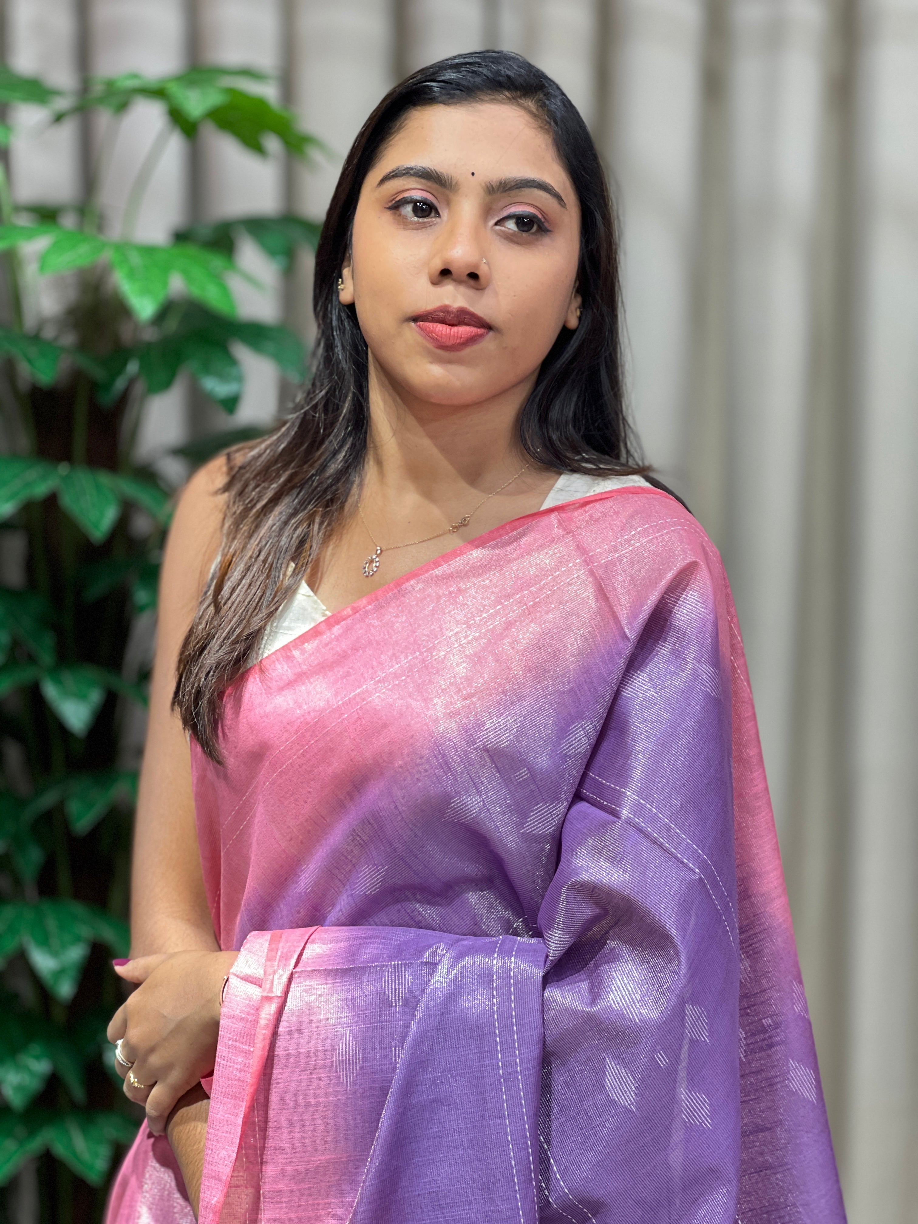 Thread Weaved Tussar Finish Saree | PF1145