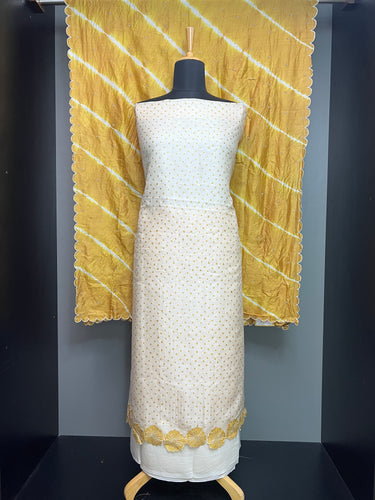 Bandhini Printed Pure Tussar Salwar Set | SBS1387