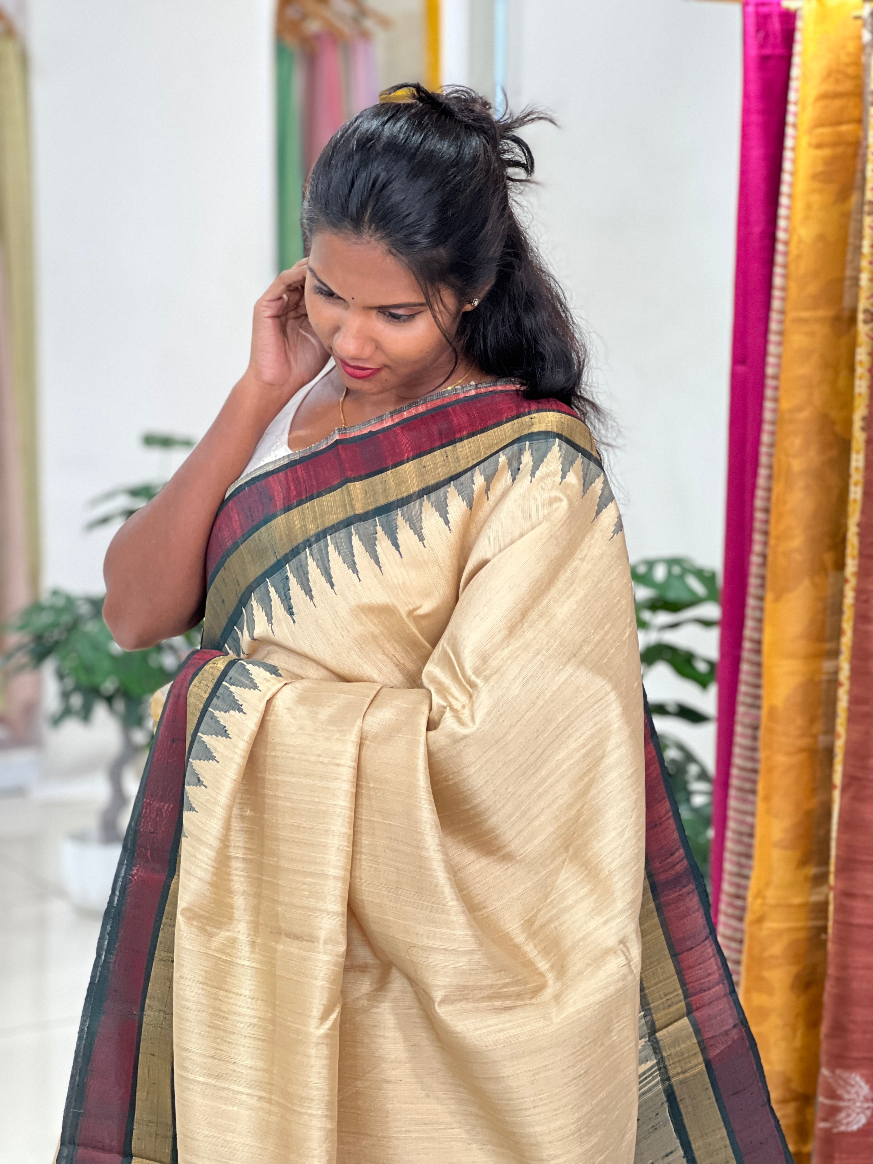 Zari Woven Raw Silk Saree | HS1345