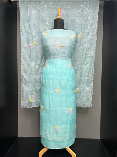 Floral Applique Detailed Tussar Kota Salwar Set | SBS1404