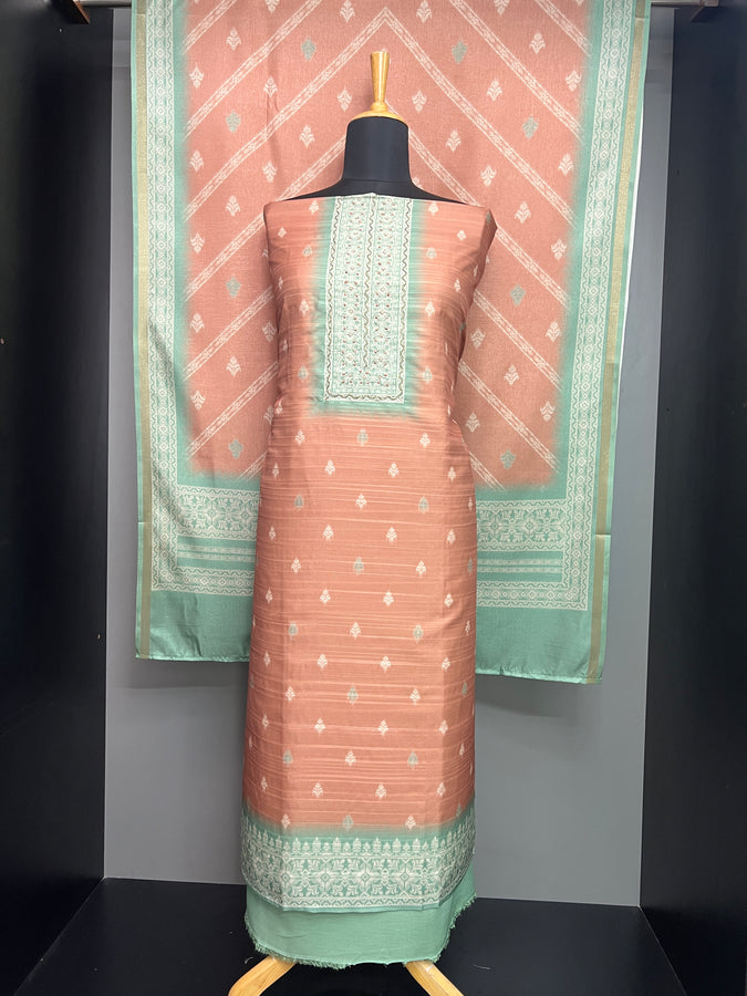 Printed Pattern Semi Silk Salwar Set | SW2233