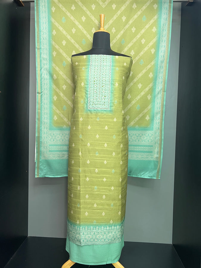 Printed Pattern Semi Silk Salwar Set | SW2235